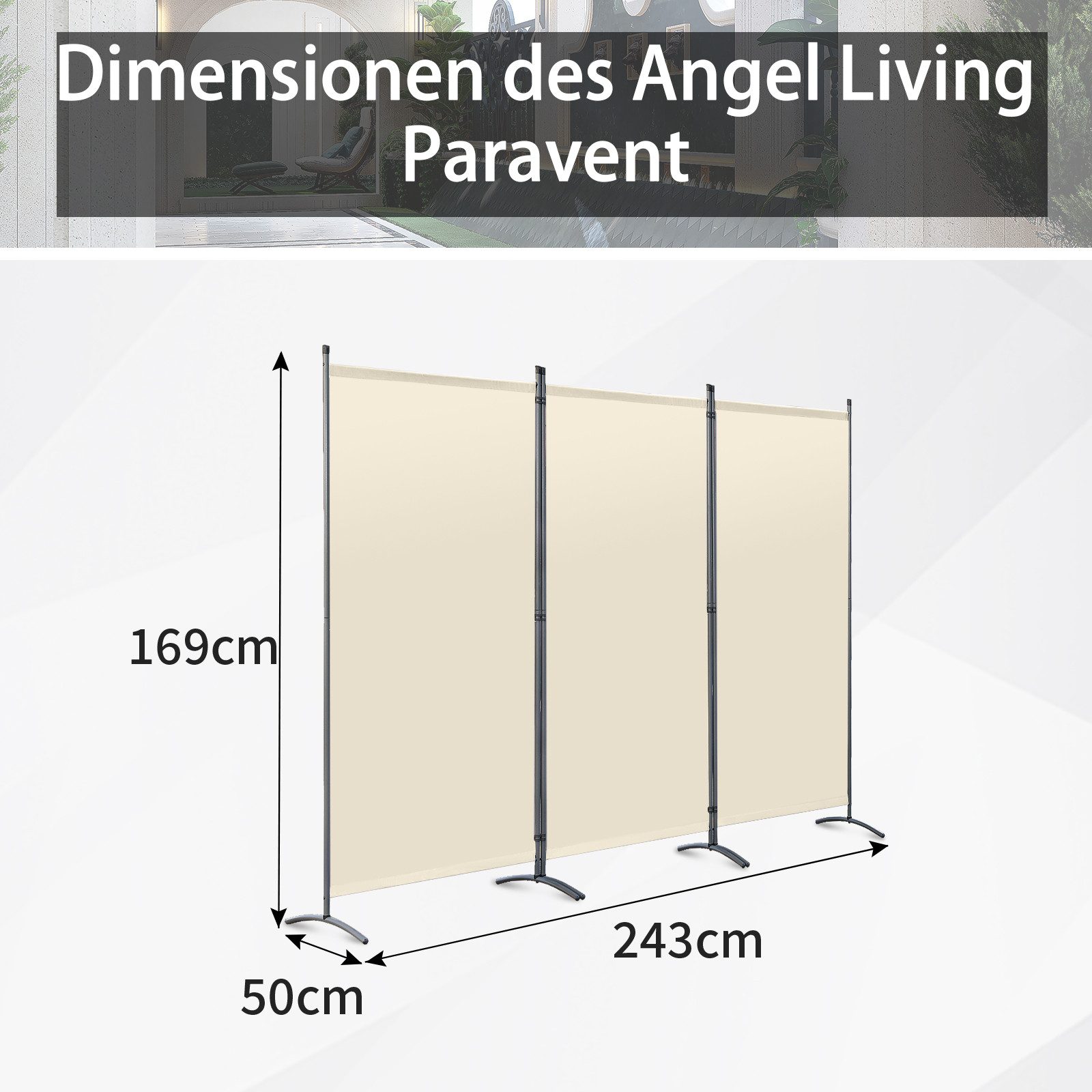 Angel Living Paravent Sichtschutz Balkonsichtschutz Paravent günstig online kaufen