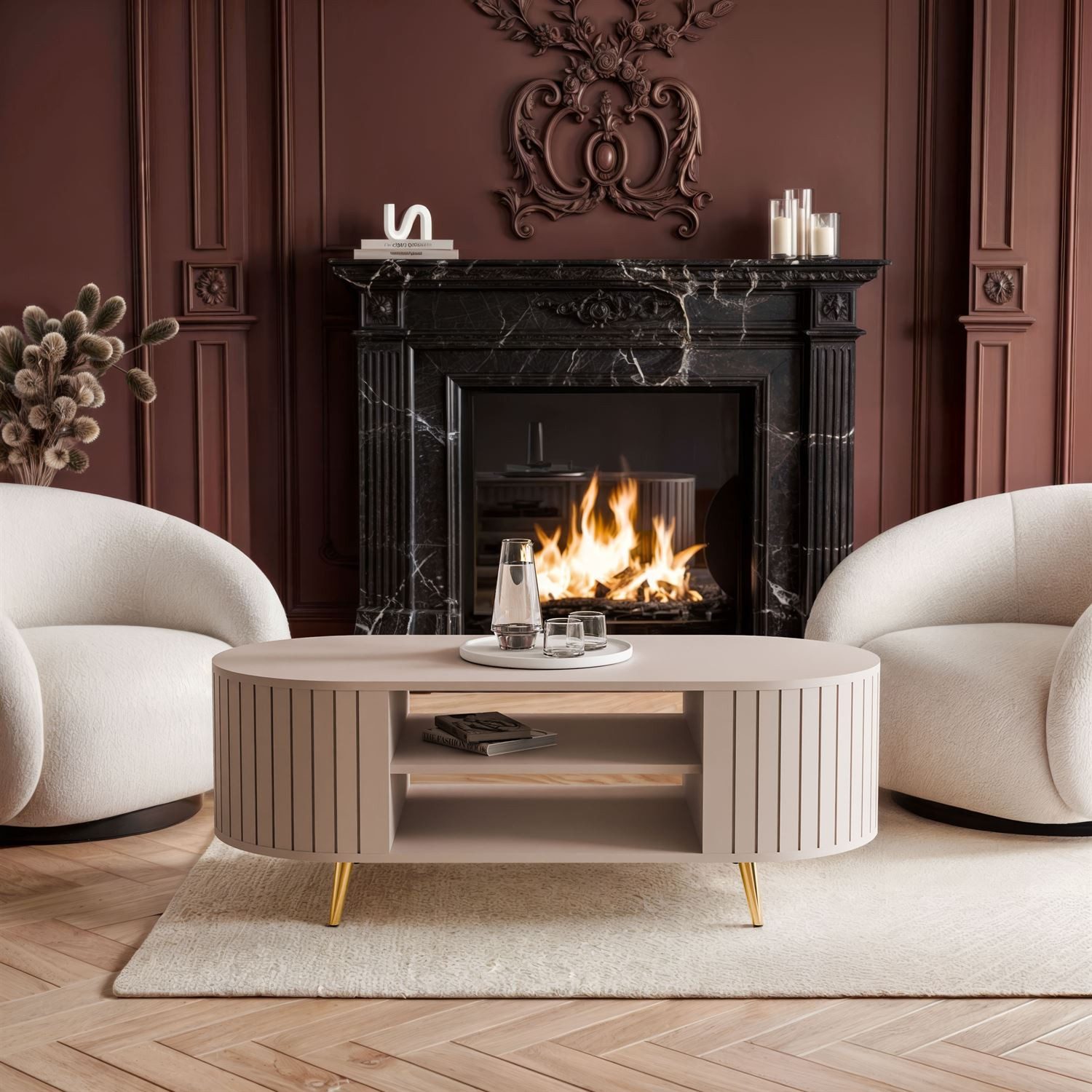 Lookway Couchtisch ELODIE II mit Ablage (1x Couchtisch), Breite: 104 cm günstig online kaufen