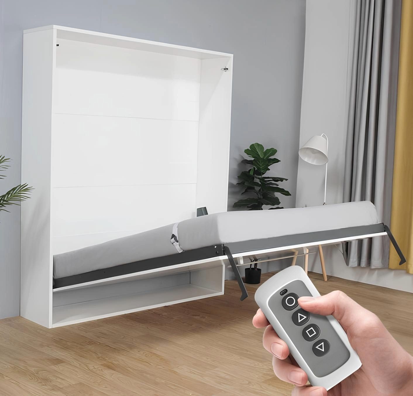 JVmoebel Schrankbett Elektrisches Schrankbett Bett Wandbett mit Fernbedienung (Schrankbett) Made in Europa