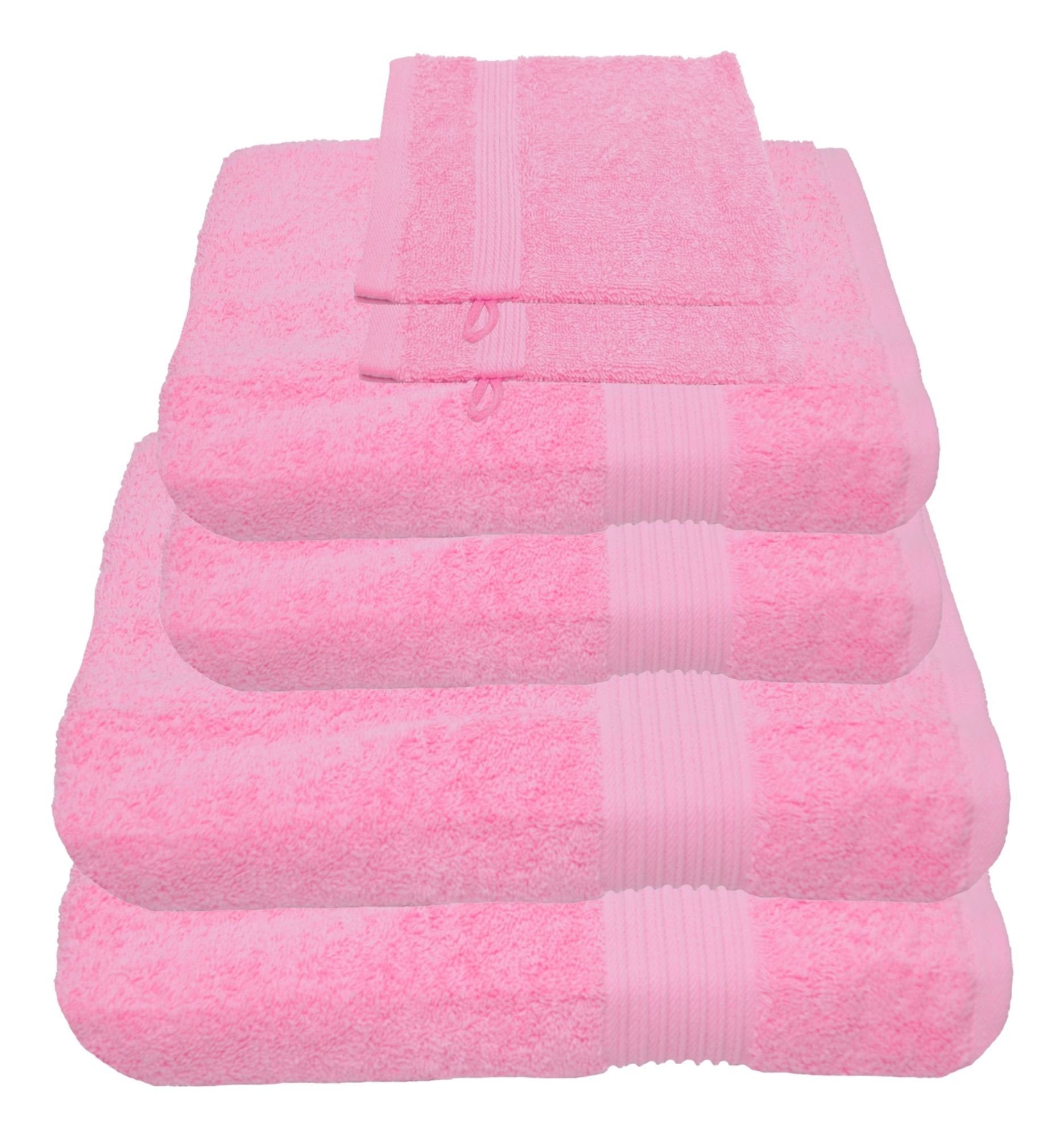 Julie Julsen Handtücher 6-Handtücher-Babyrosa, Baumwolle (6-St) günstig online kaufen