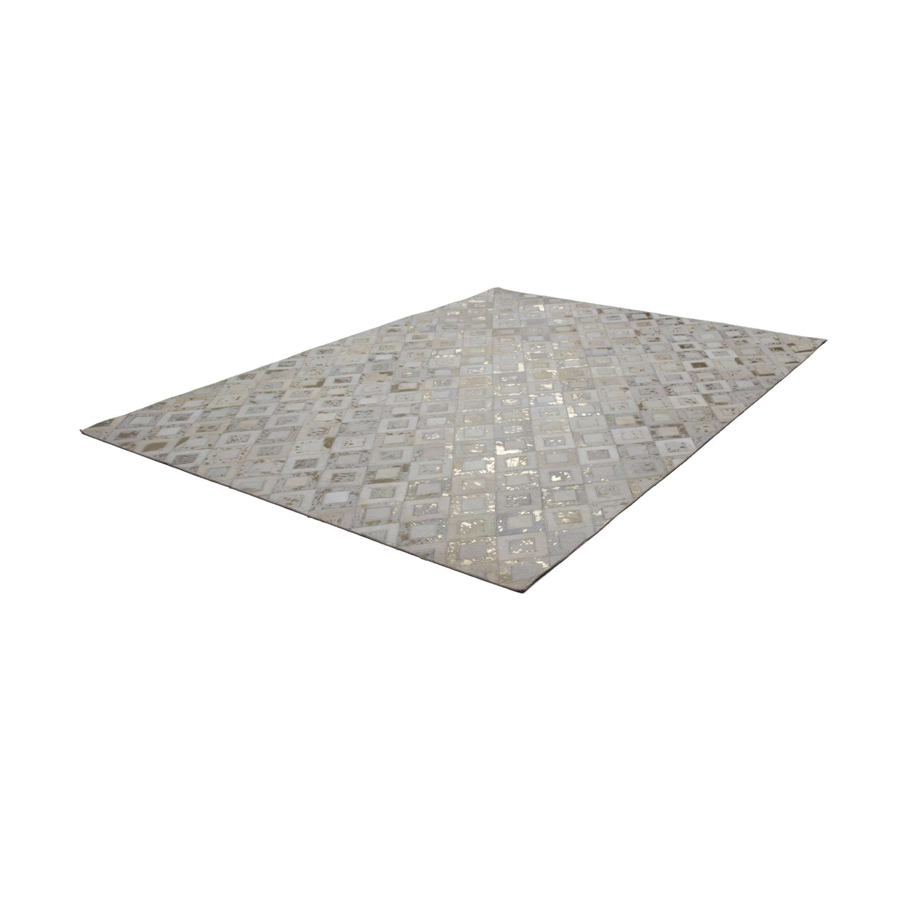 Qiyano Teppich Flachflorteppich Iriata 100 Gold 120 x 170 cm, Höhe: 80 mm