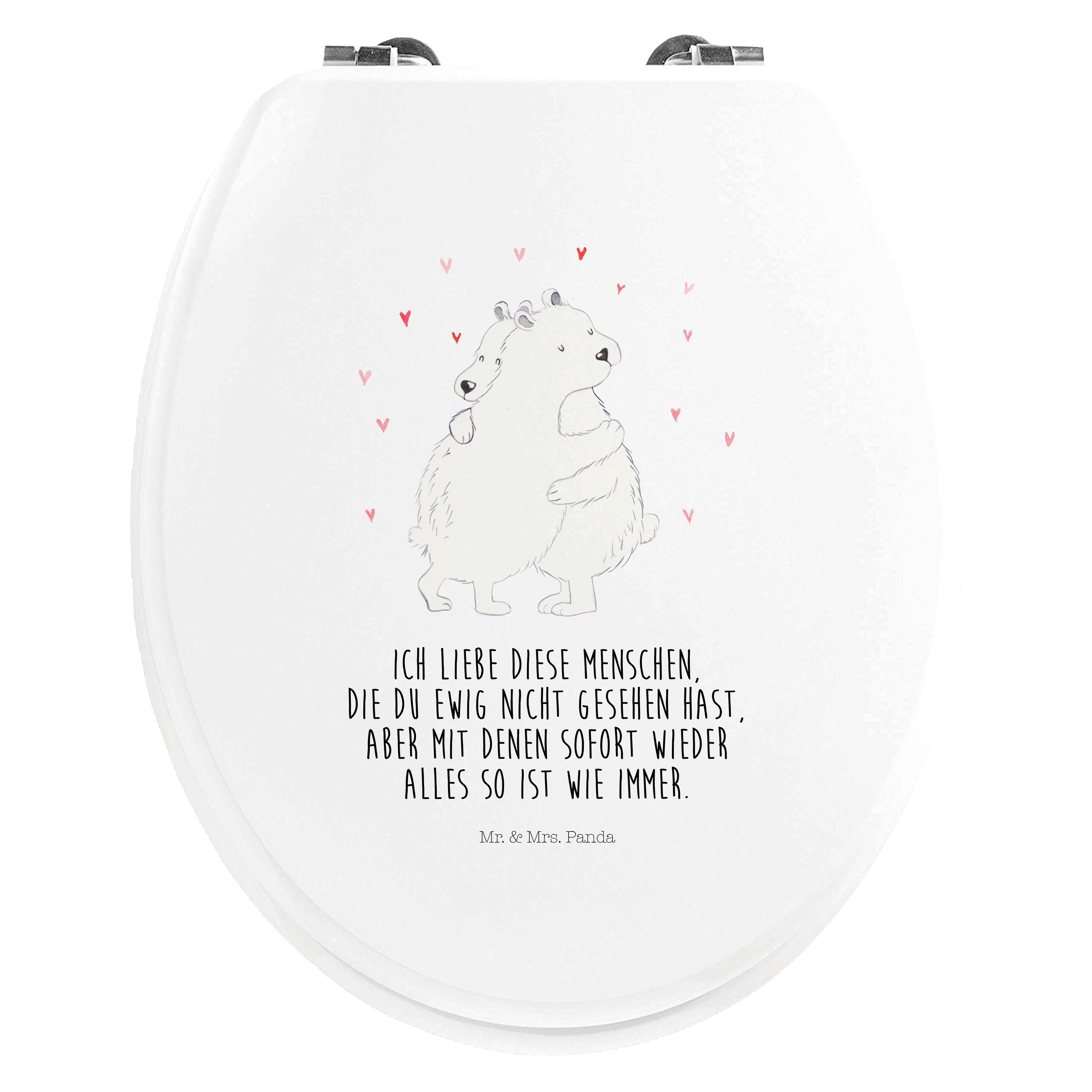 Mr. & Mrs. Panda WCSitz Eisbär Umarmen Weiß Geschenk, lustige