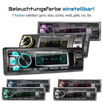 XOMAX XM-R265 Autoradio mit Bluetooth, 2. USB mit Ladefunktion SD AUX 1 DIN Autoradio