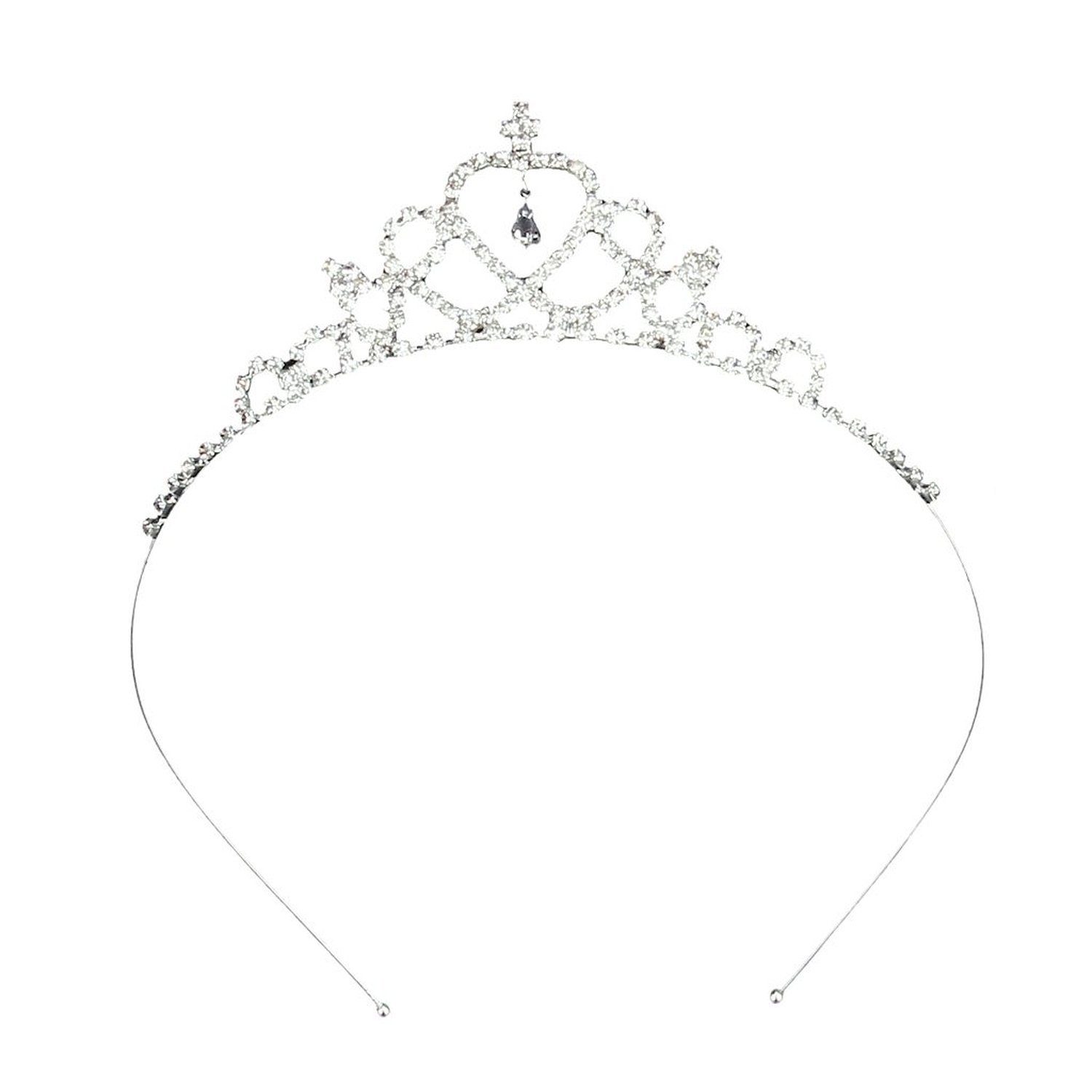 Katara Диадема Zubehör JGA Диадема für Kinder, Damen in Herz Form, Haarreif, Fasching, Karneval, Krone, Mädchen, Prinzessinen, Hochzeit