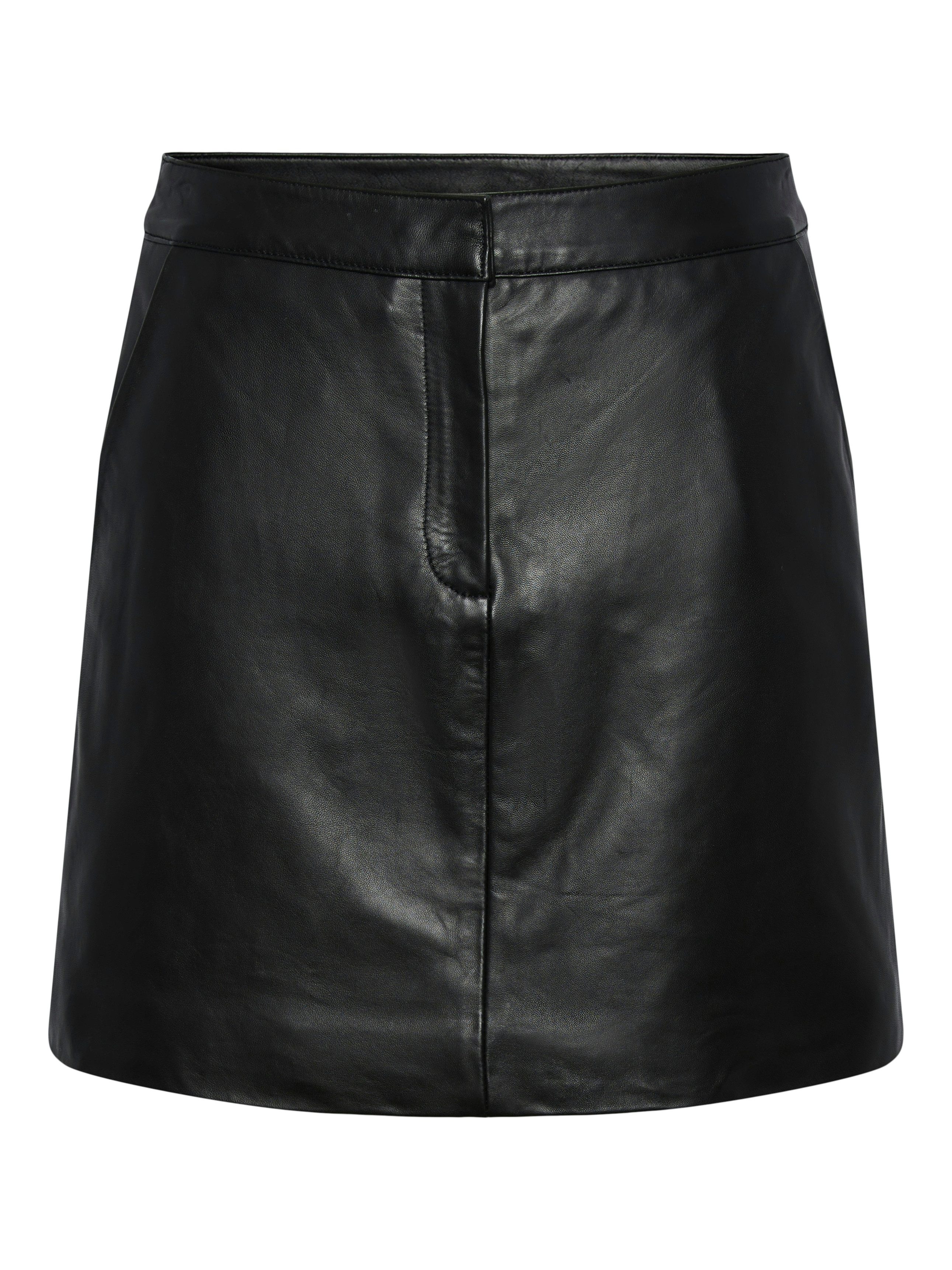 Y.A.S Lederrock YASLYMA HMW LEATHER SKIRT NOOS