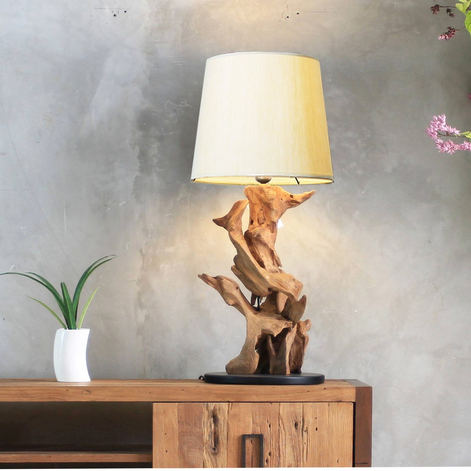 ExotischerLeben Nachttischlampe IKAL Treibholz Tischlampe 82 günstig online kaufen
