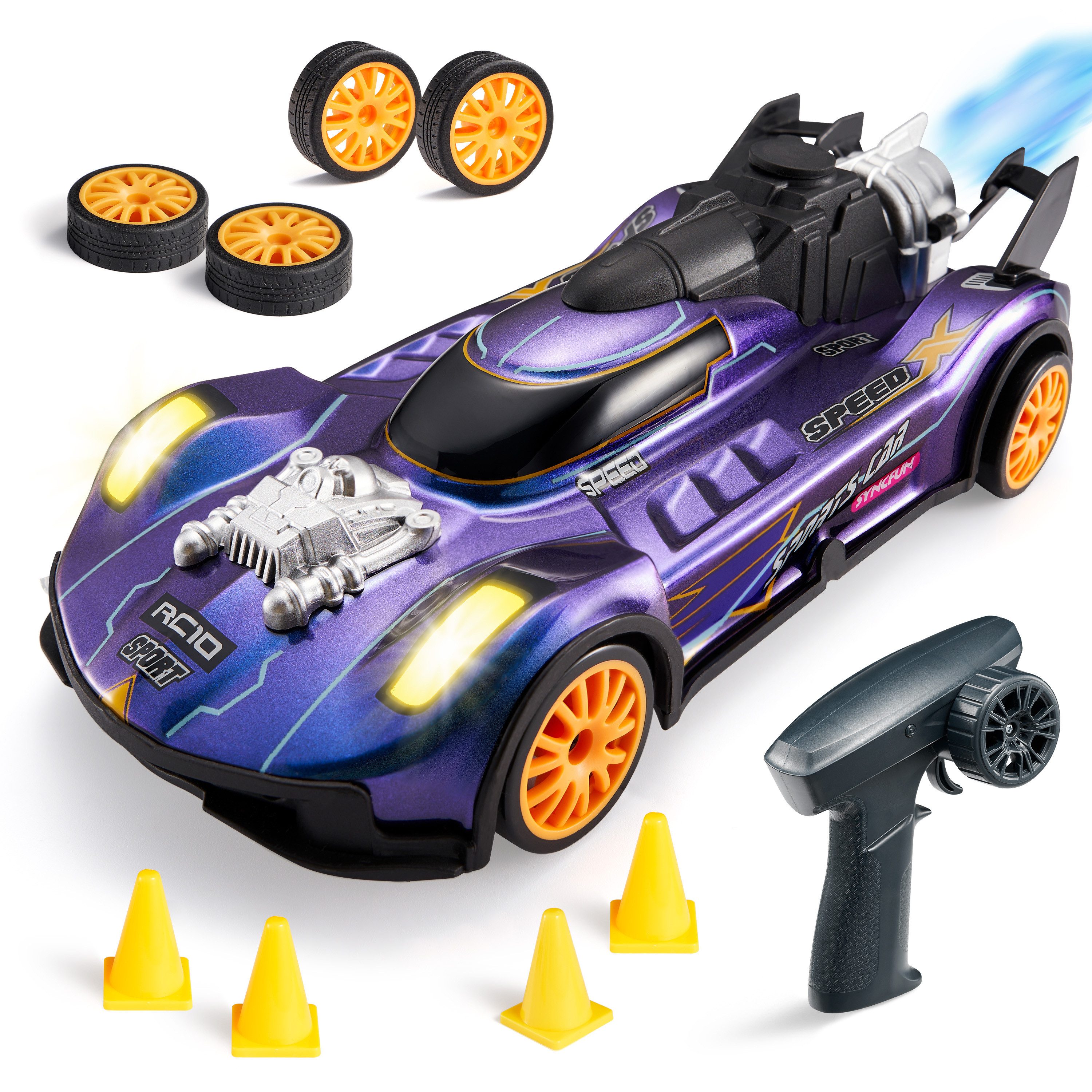 SYNCFUN RC-Auto 1:20 High-Performance RC-Driftwagen Driftspaß mit Rauch-Effekt 1200mAh