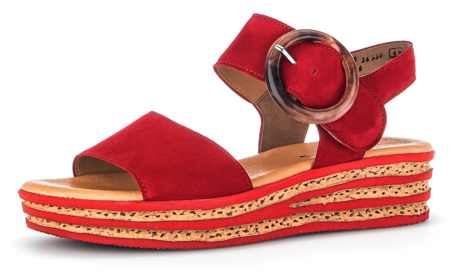 Gabor Keilsandalette, Plateau, Sommerschuh, Sandale mit trendigem Zierschna günstig online kaufen