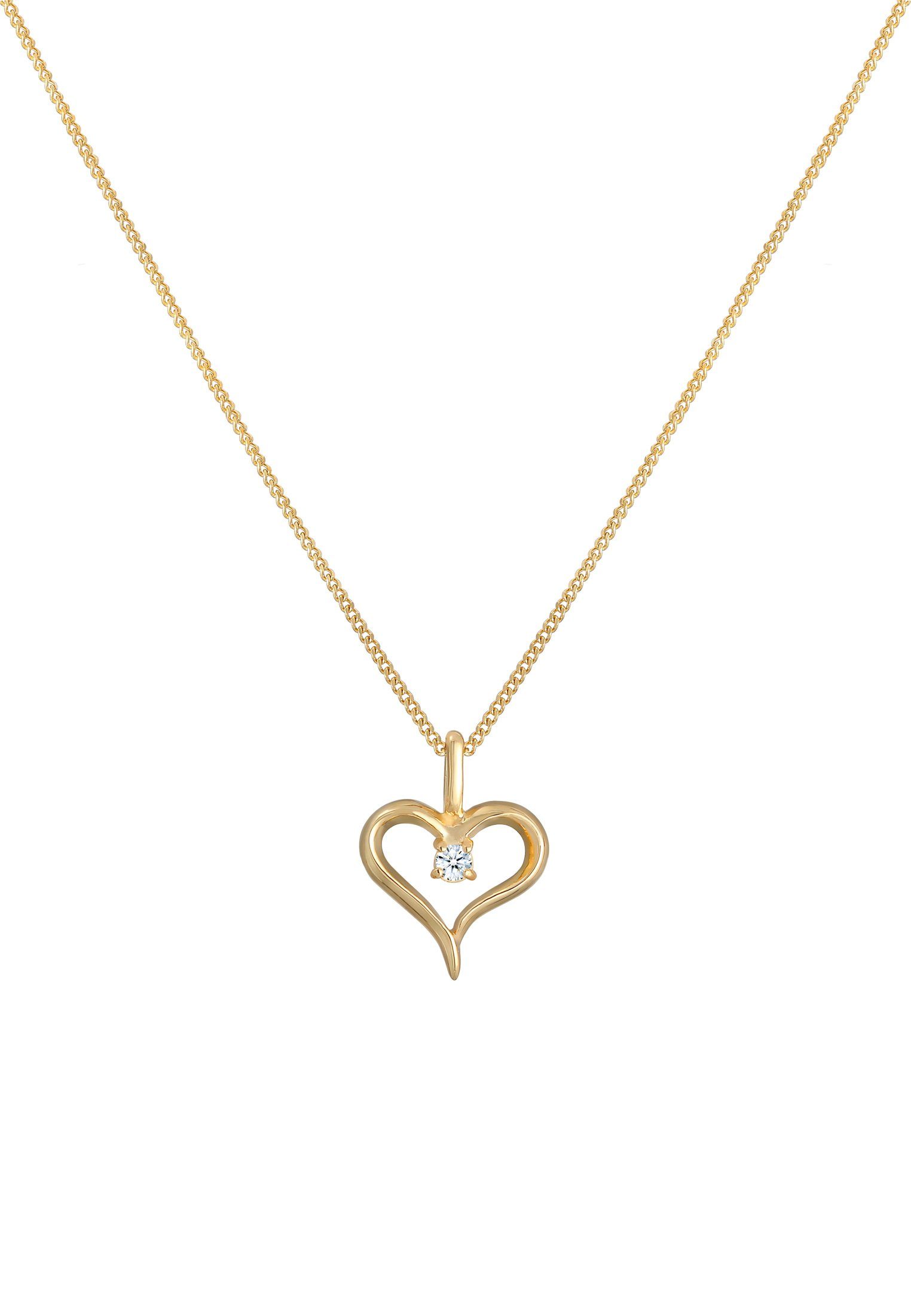 Elli DIAMONDS Kette mit Anhänger Herz günstig online kaufen