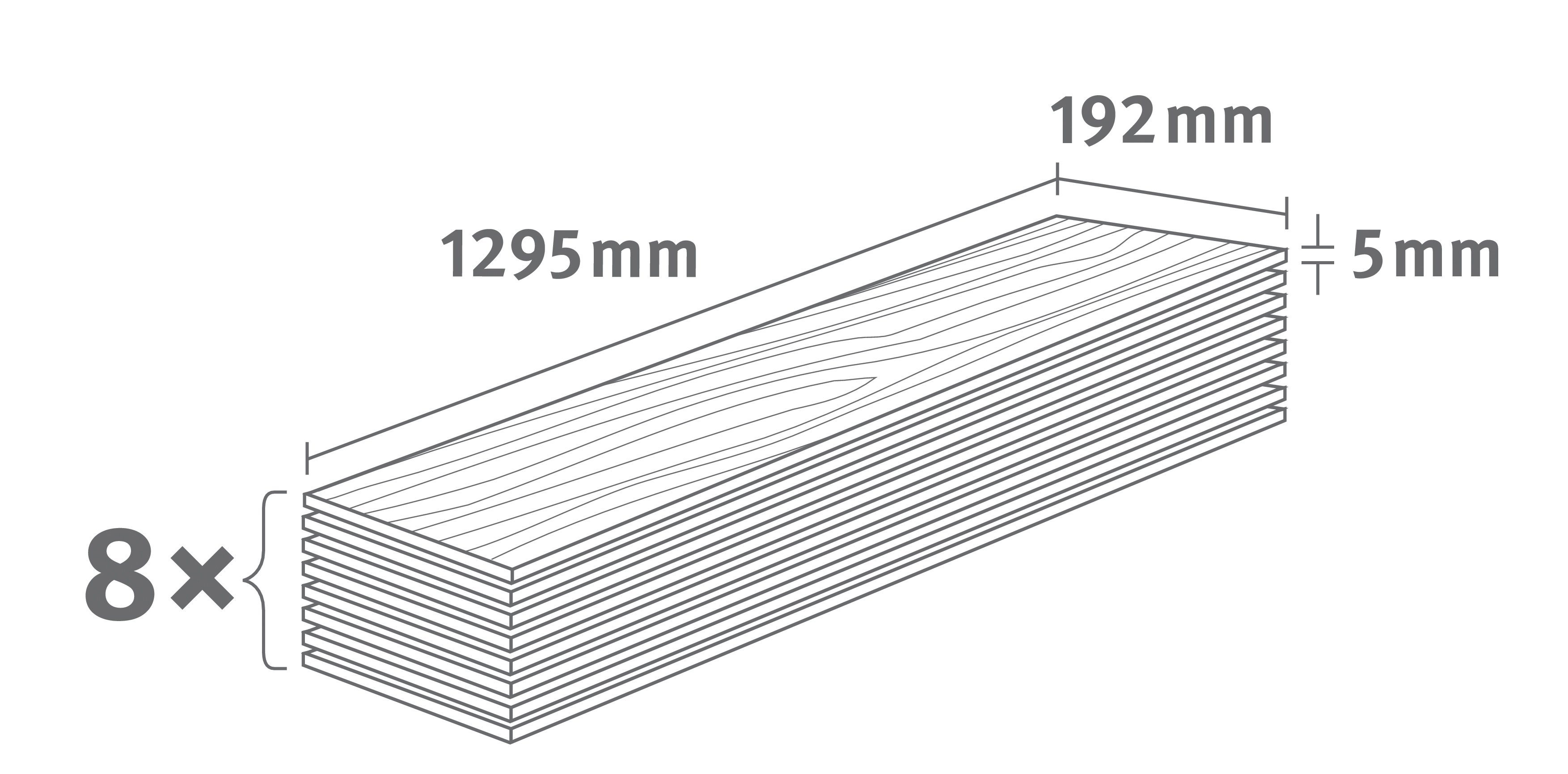 Designboden »HOME Design Eiche sägerau braun«, 1295 x 192 mm, Stärke: 5 mm Designboden »HOME Design Eiche sägerau braun«, 1295 x 192 mm, Stärke: 5 mm