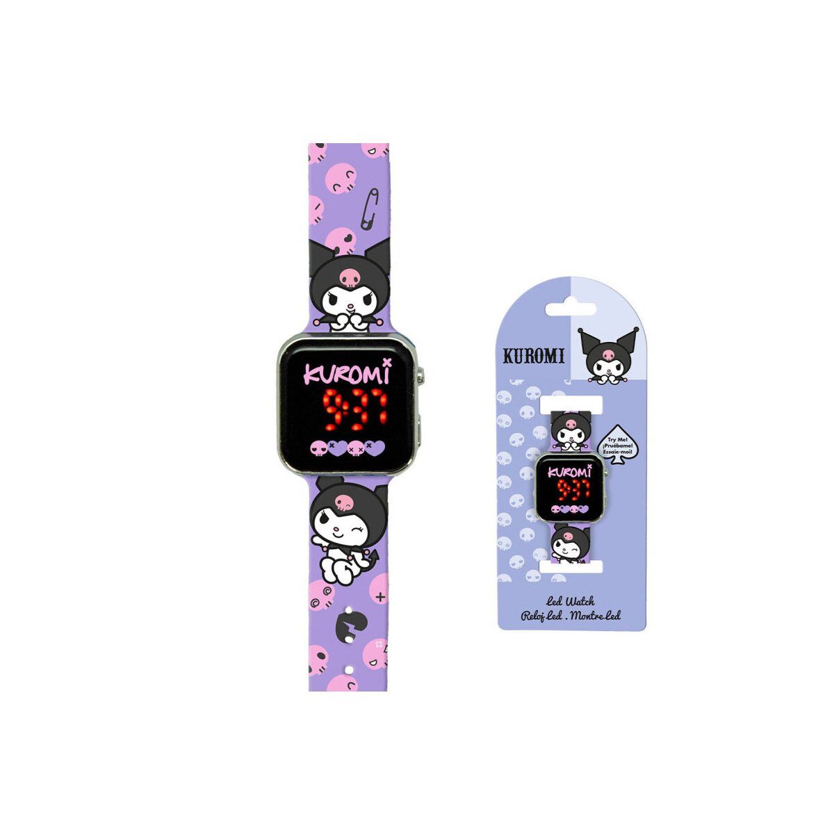Hello Kitty Digitaluhr Hello Kitty Kuromi digitale LED-Uhr – Stilvolle Armbanduhr für Kinder, (1-tlg)