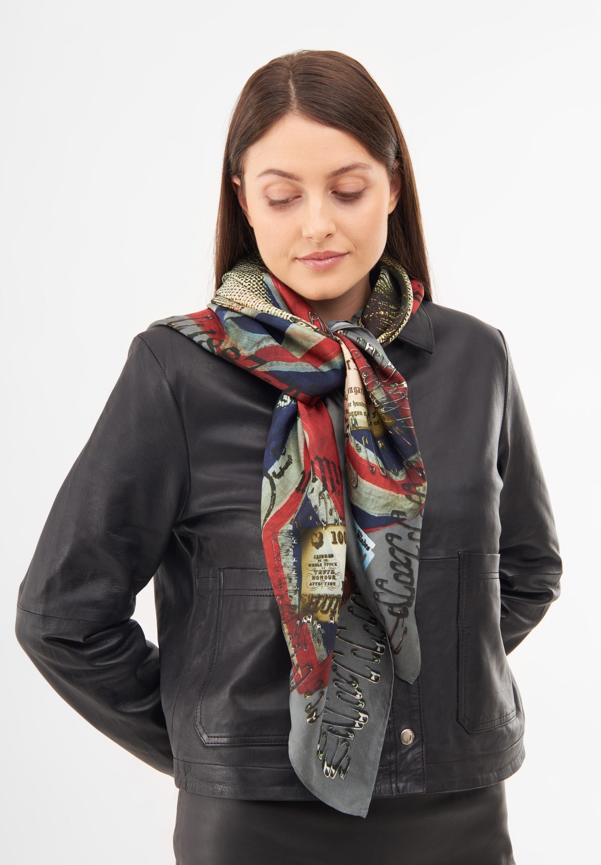 Bolongaro Trevor Modeschal ONE MILLION FARTHINGS, Weicher Schal,Signature-Inhouse-Druck, flexibles Styling möglich