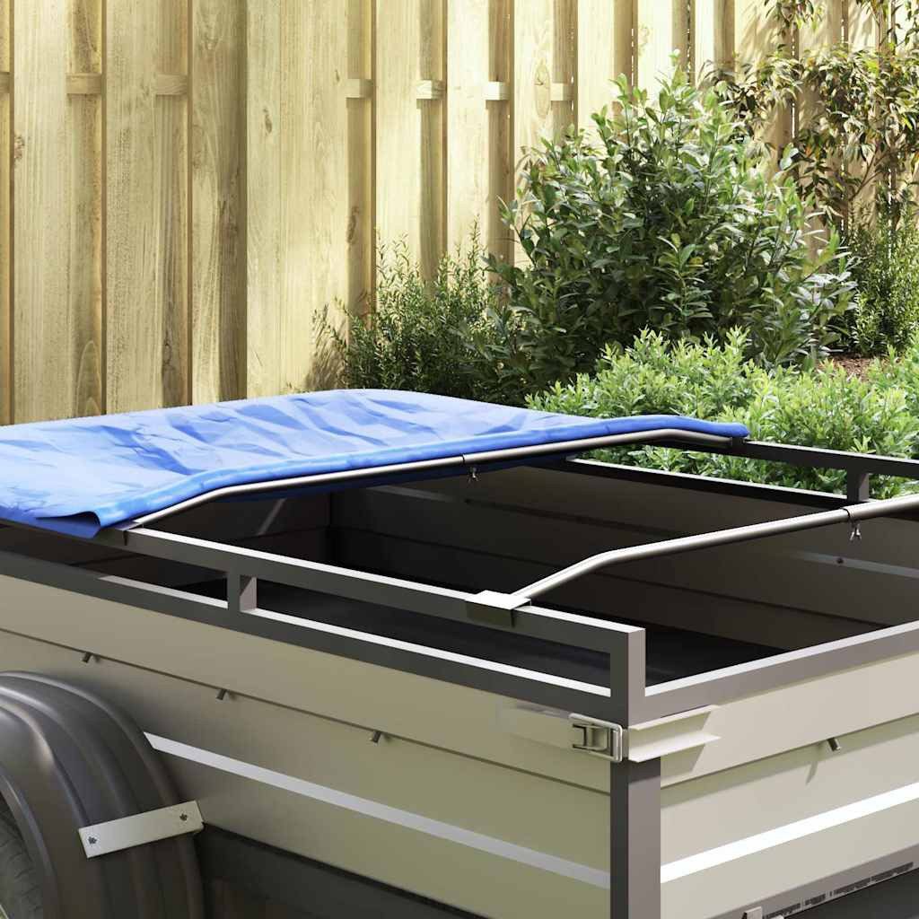 vidaXL Halterung Planehalterung für Anhänger 4 Silber 102-155 cm Aluminium – Bild 4 von 5
