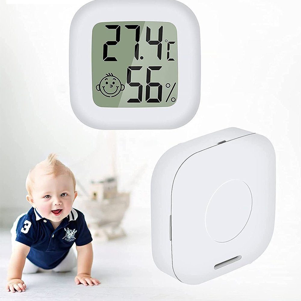 Tadow Raumthermometer Thermometer/Hygrometer,Klima-Indikatoren,Smart  Connect,Mini, Intelligentes Thermometer, Hygrometer mit Smiley-Gesicht