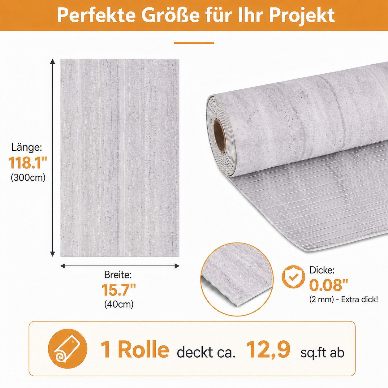 BlingBin Wandfolie 40x300 cm selbstklebend, Travertin Steinoptik, Dekorfolie, Travertin (Wandfolie, 1 St), Wasserabweisend, DIY Renovierungsfolie, für Küche, Bad, Möbel und Wand