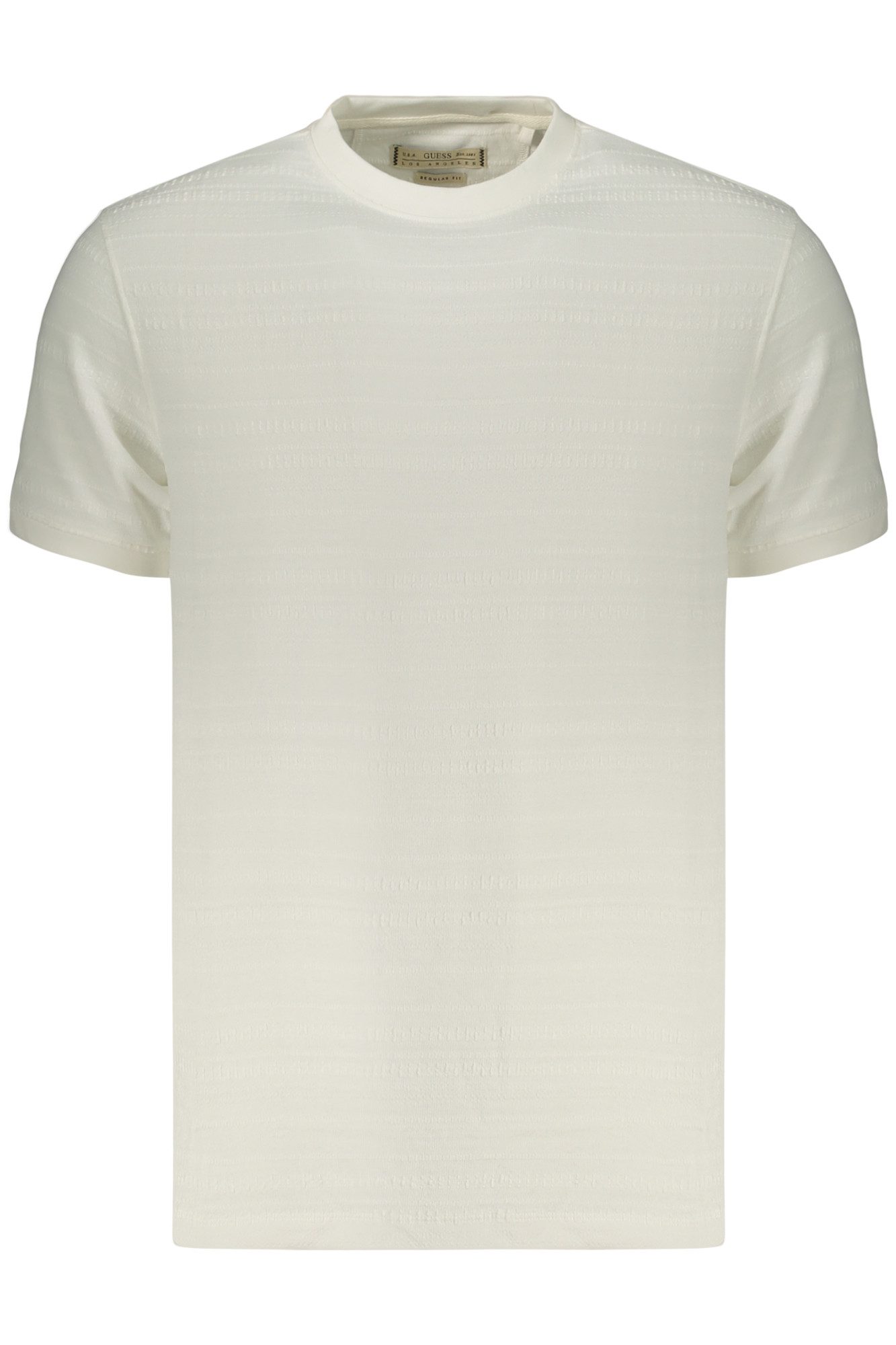 GUESS JEANS T-Shirt Herren Kurzarmshirt Weiß - Regular Fit