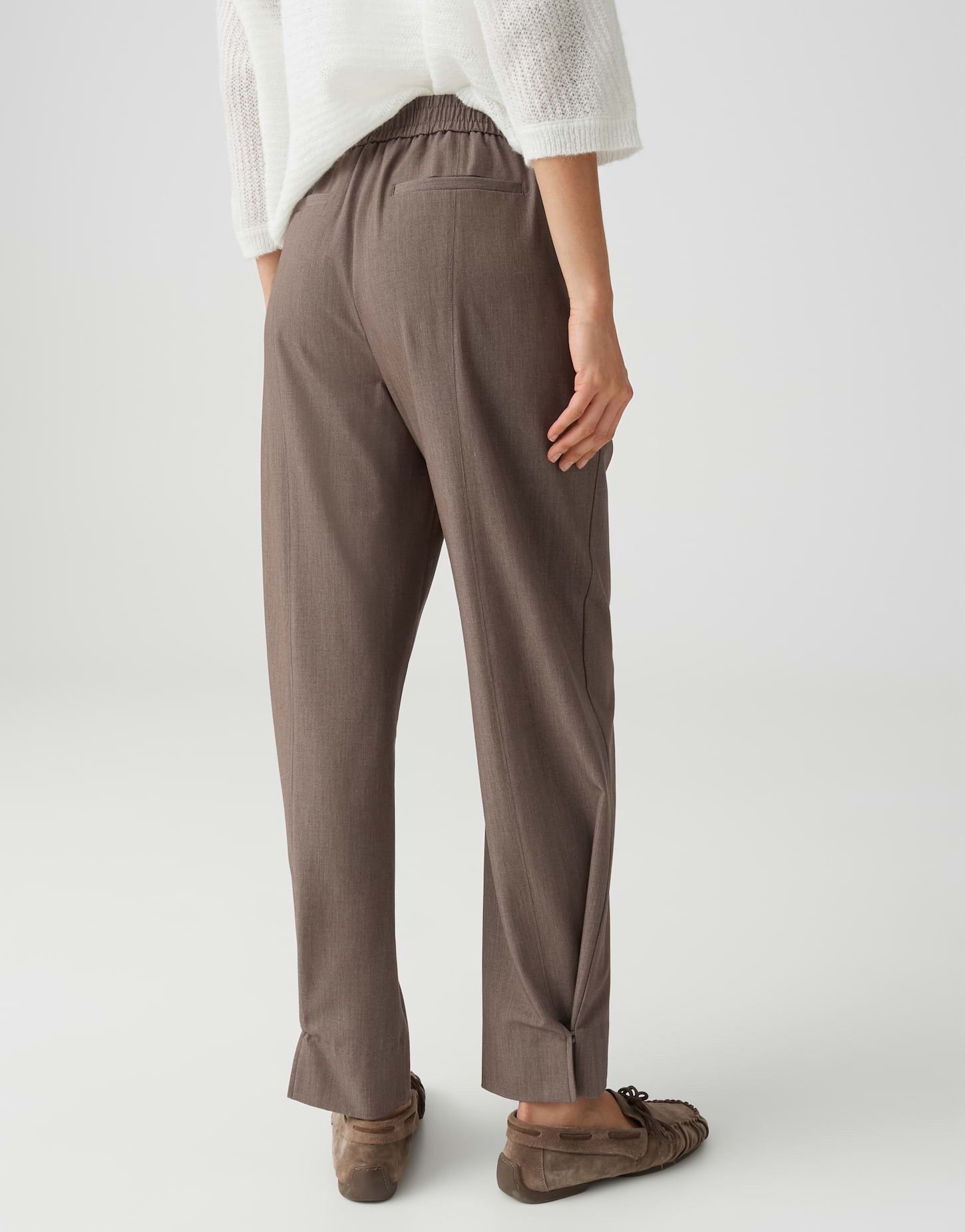 OPUS Stoffhose Pants mit Mélange Effekt und Komfortbund Schlitzdetails sorgen für moderne Silhouette