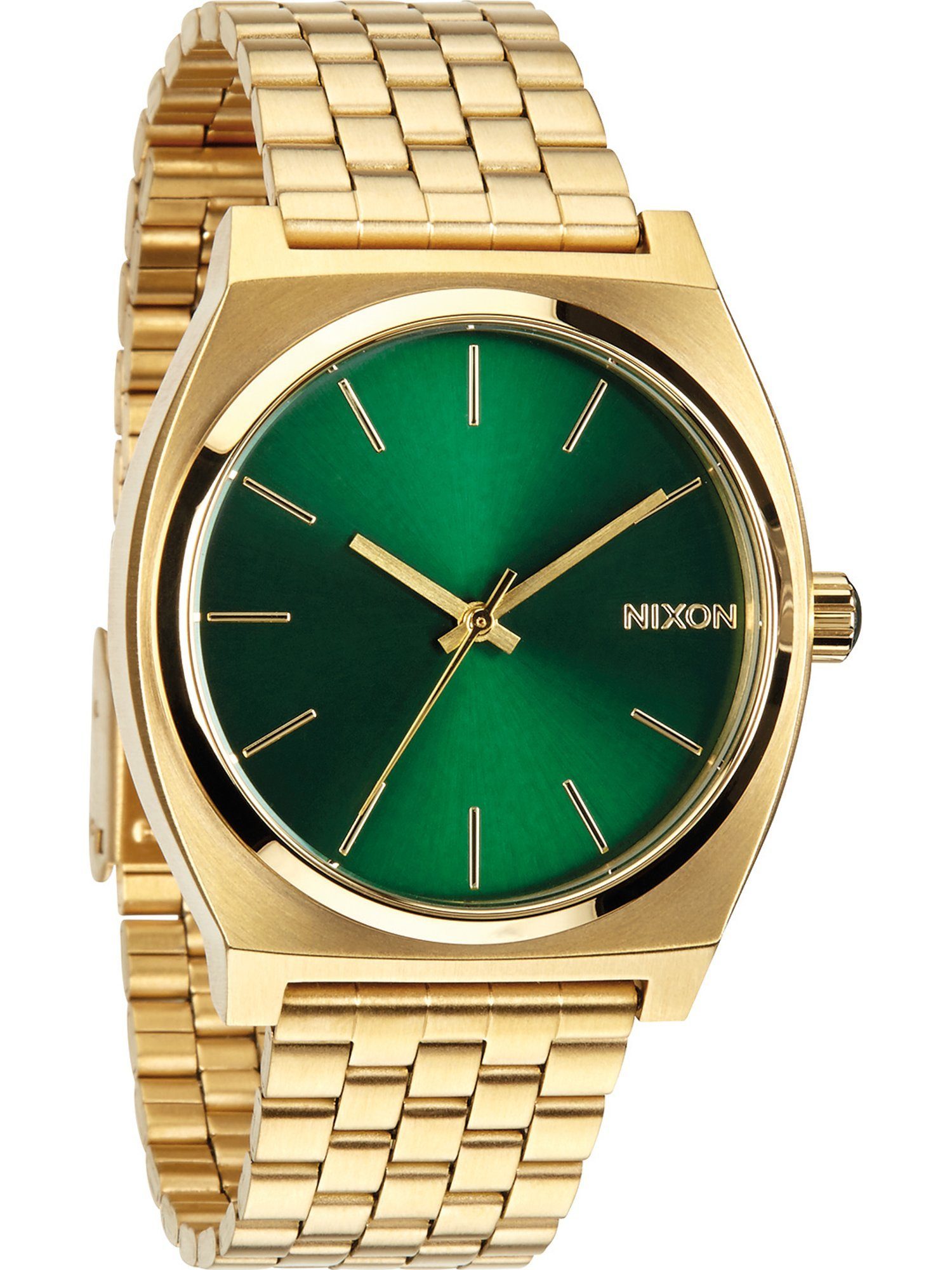 Quarzuhr gold/grün Quarz Nixon Analog Nixon Uhren