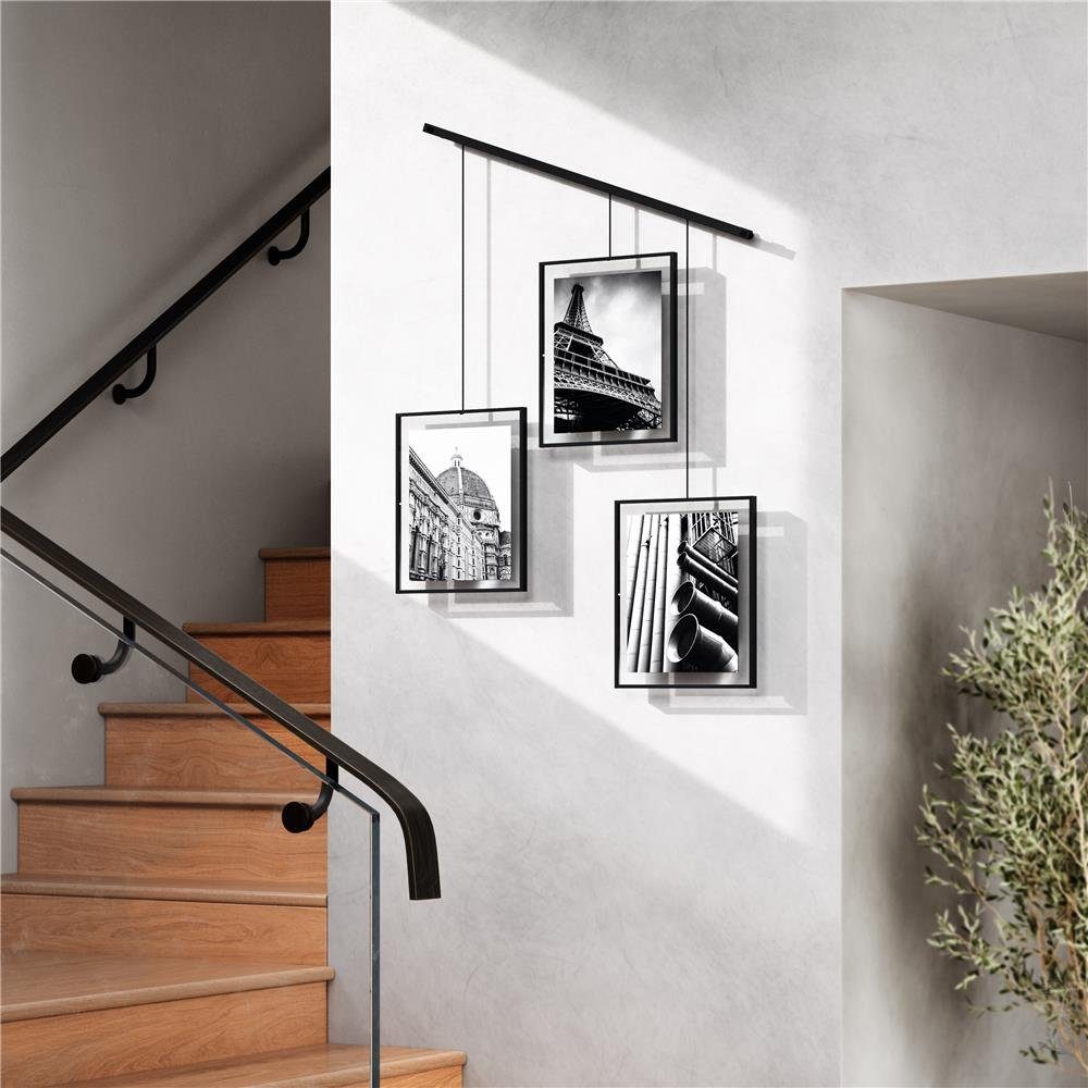 Umbra Bilderrahmen Collage Exhibit, in Schwarz, für 3 Fotos in 20 x 25 cm