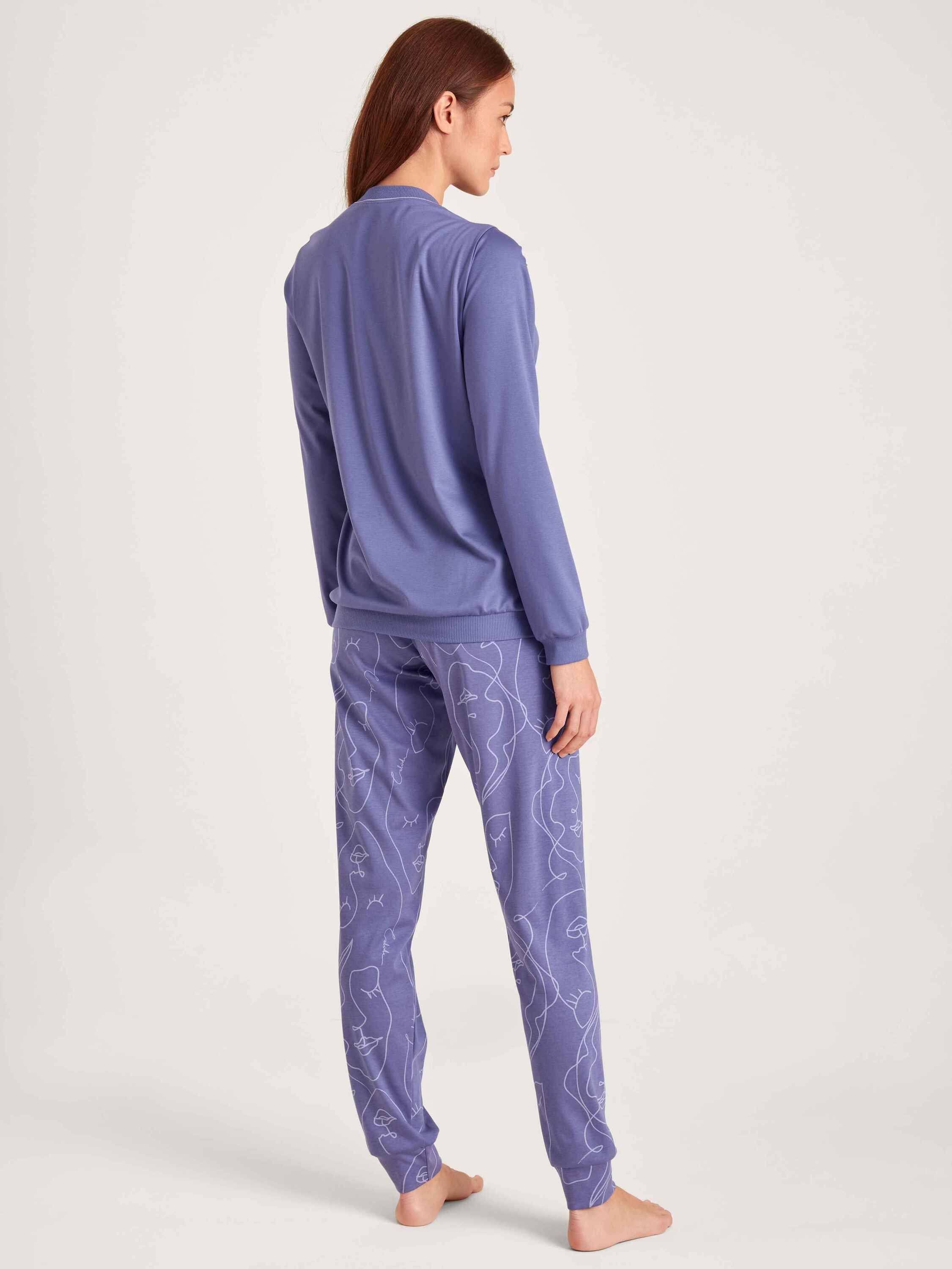 Pyjama tlg) Bündchen-Pyjama CALIDA (2 purple twilight