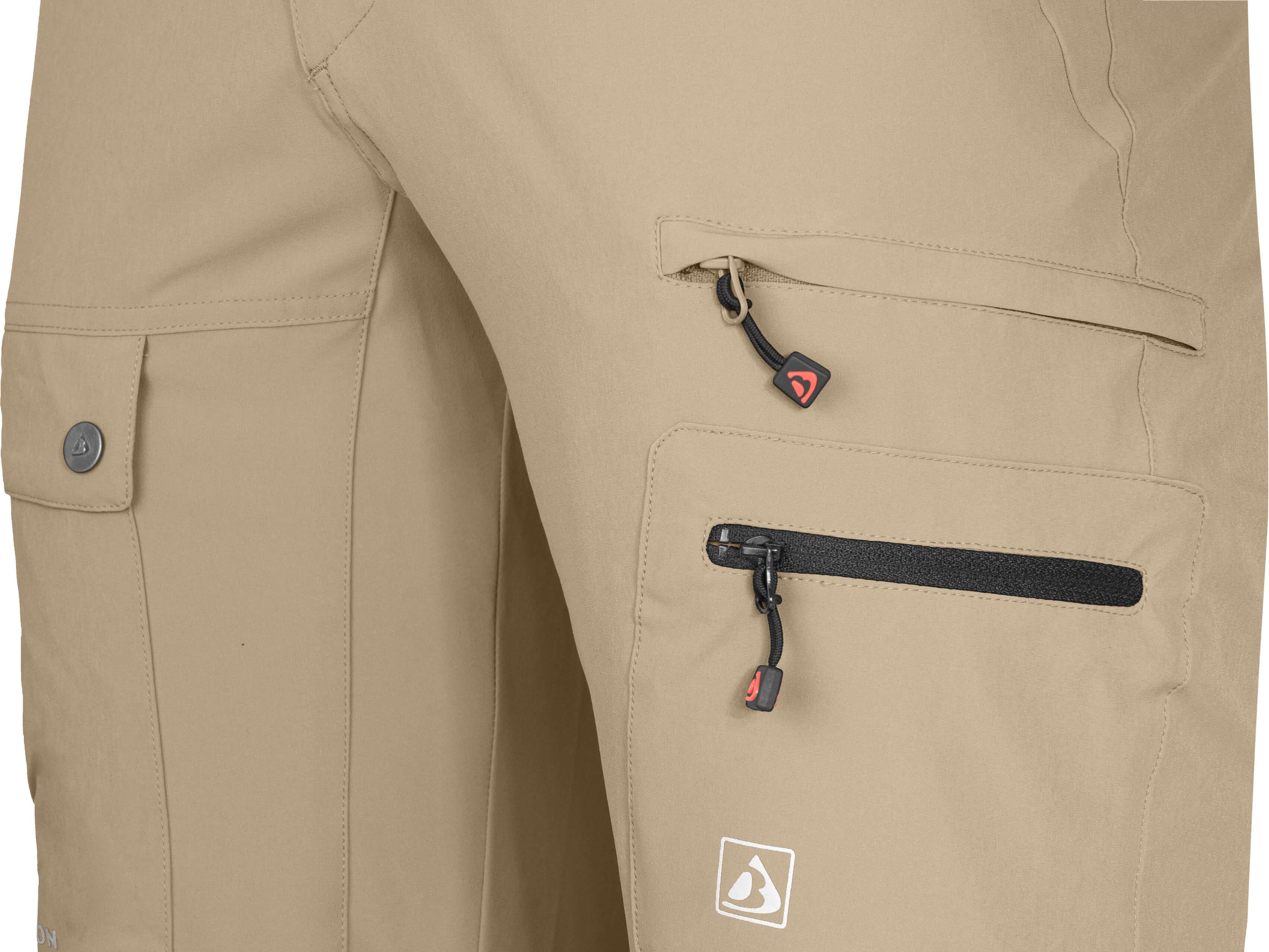 Bergson Outdoorhose FROSLEV COMFORT Bermuda Herren Wandershorts, recycelt, elastisch, 7 Taschen, Normalgrößen, be