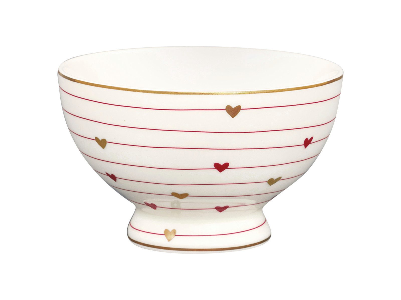 Greengate Schale Grace Snackbowl white 10cm, Steinzeug, (Bowls)