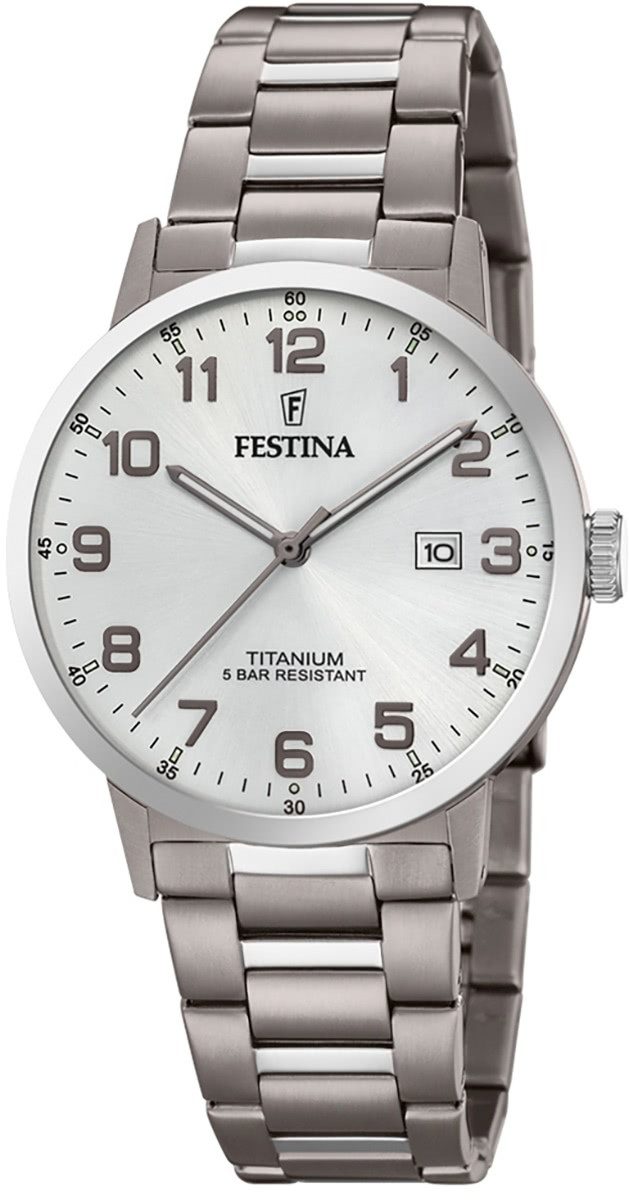 Quarzuhr Festina Herren Uhr F20435/1 Analog Titan