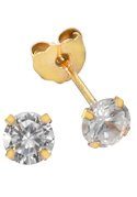 Firetti Paar Серьги-гвоздики Schmuck Geschenk Gold 333 Ohrschmuck glänzender Klassiker, mit Zirkonia (synth)