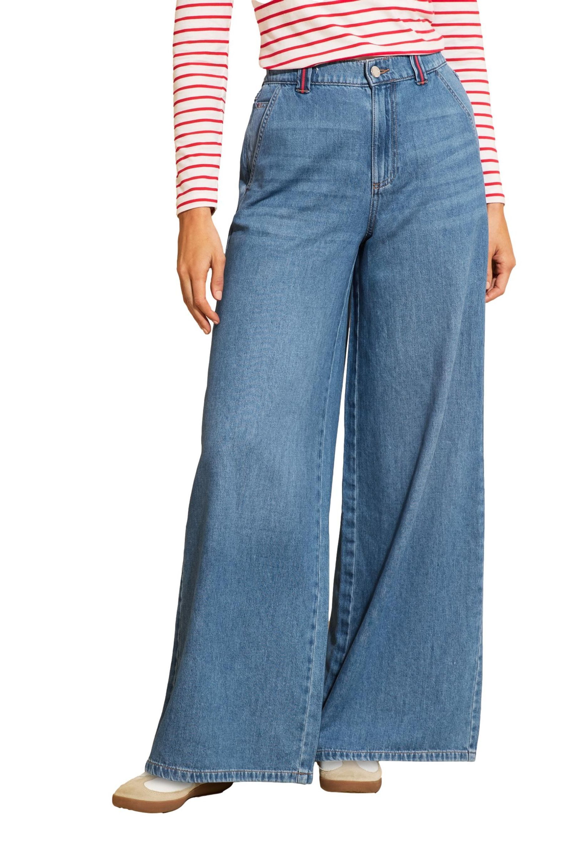 Weite Jeans Love & Roses Schlupfhose mit weitem Beinschnitt
