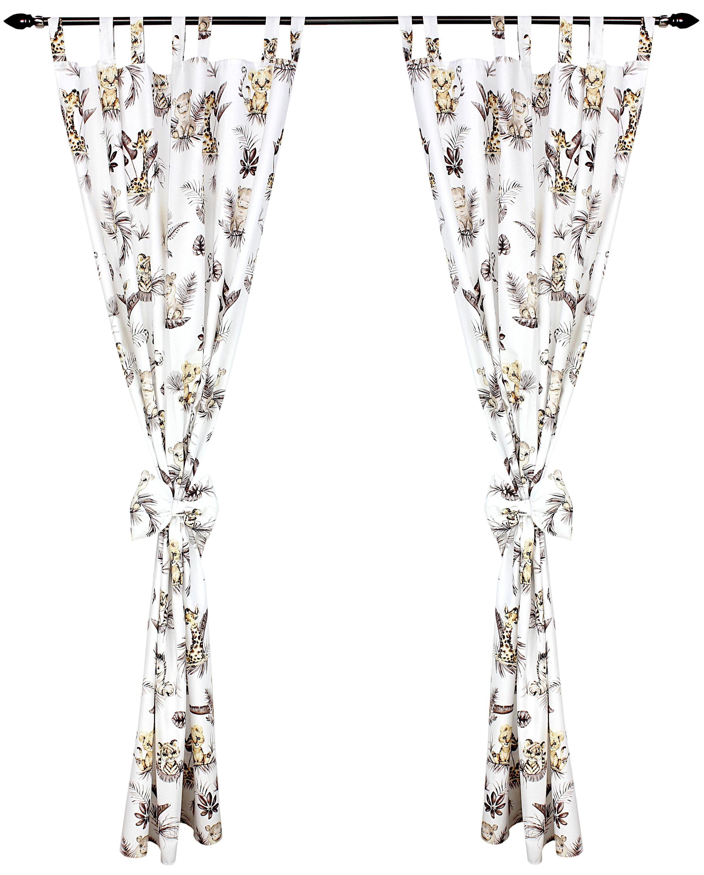 TupTam Gardine TupTam Kinderzimmer Vorhänge Baby Gardinen mit Schleifen 2er Set