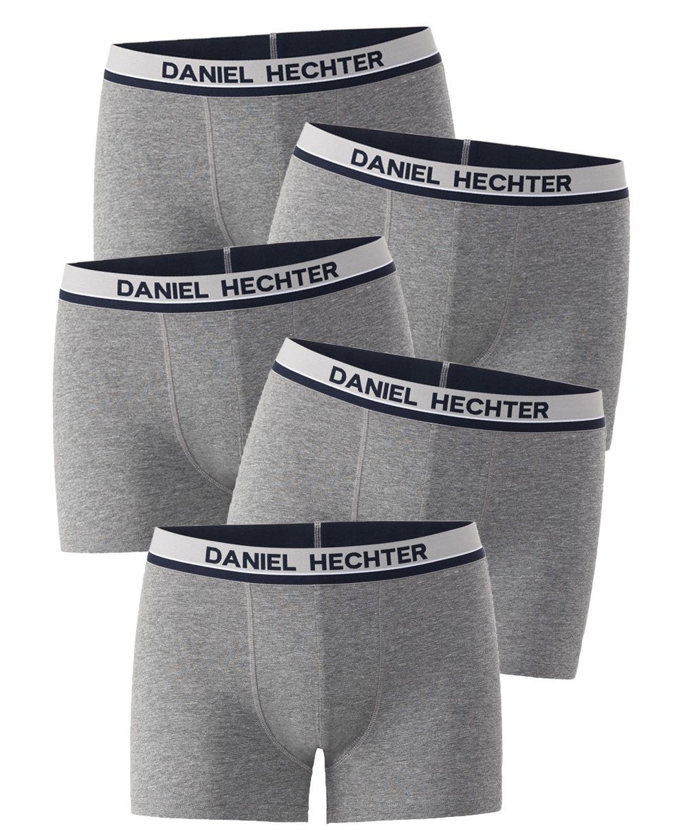 Daniel Hechter Boxershorts (Vorteilspack, 5-St., und optimale atmungsaktiv, Komfortbund elastischen grau Passform durch 5er-Pack) hautfreundlich