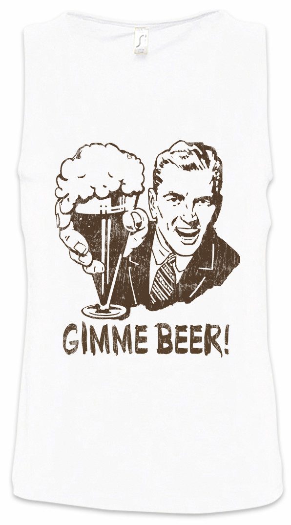 Urban Backwoods Tanktop Gimme Beer! Ärmelloses T-Shirt Bier Alkohol Party Betrunken Get Drunk Party Wasted Fasching Karneval