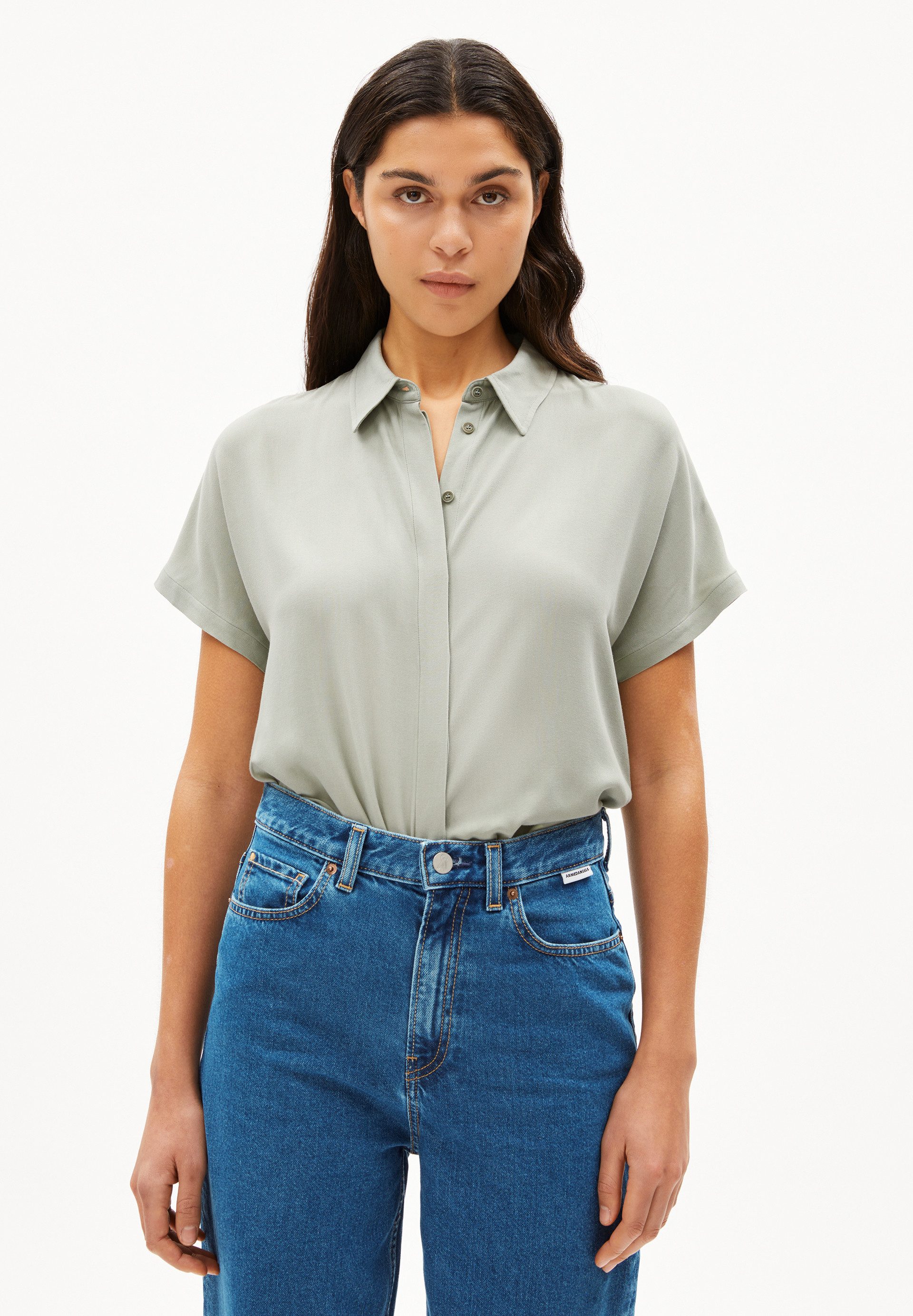 Armedangels Hemdbluse LARISAANA BLOUSE (1-tlg) Rundhalsausschnitt günstig online kaufen