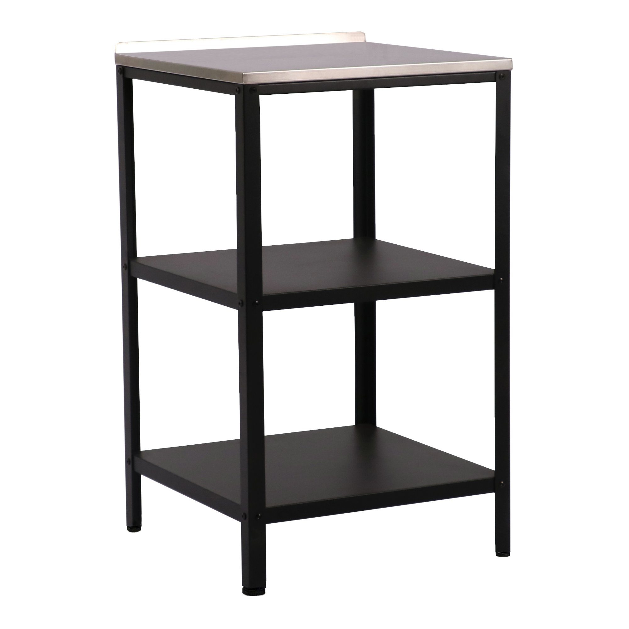 casa.pro Standregal, »Bolognano« Gartenregal 92x50x50 cm Schwarz/Silber günstig online kaufen