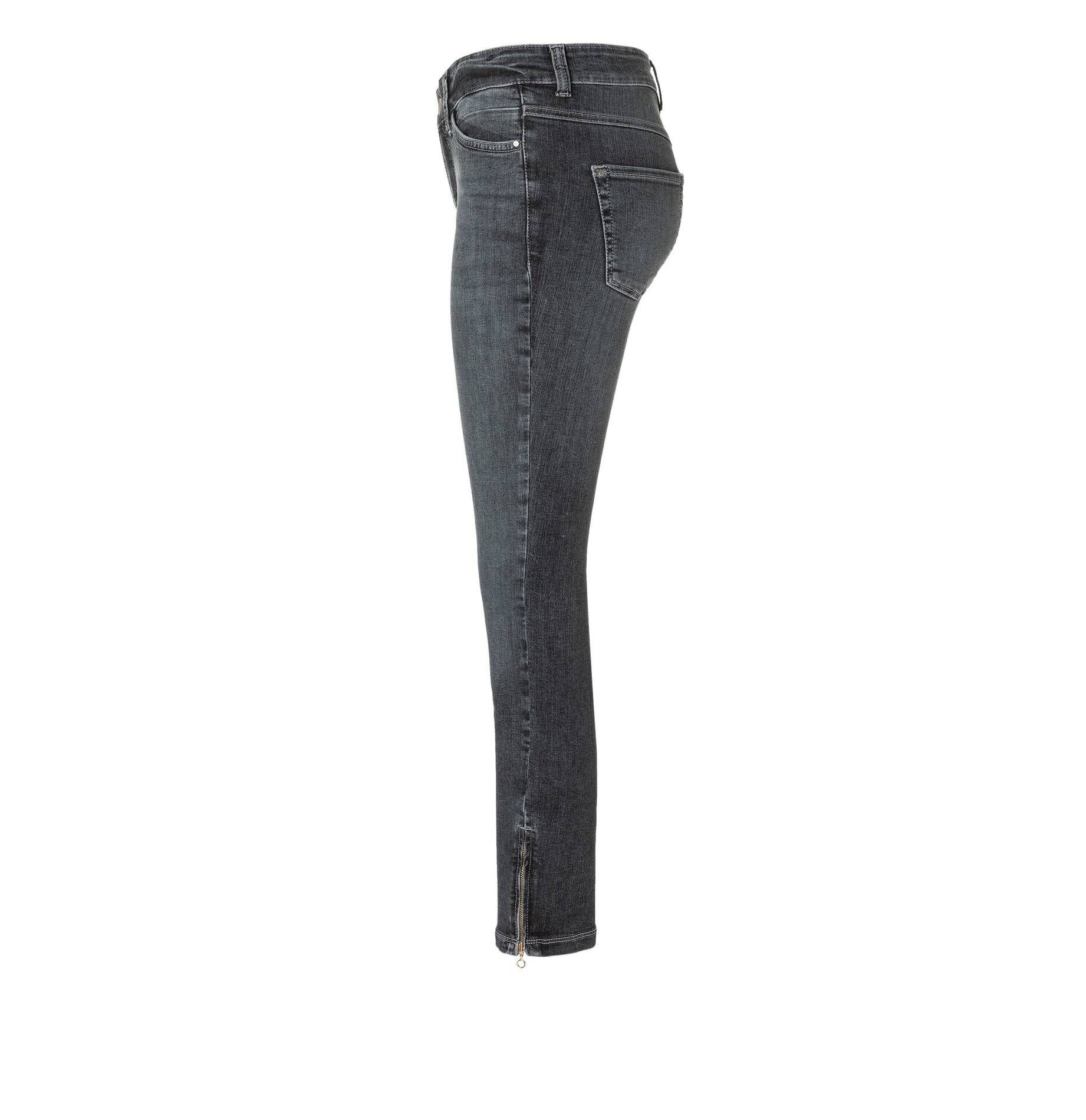 5-Pocket-Jeans CHIC grau (1-tlg) Fit verkürzt Damen DREAM Jeans MAC Slim (13)