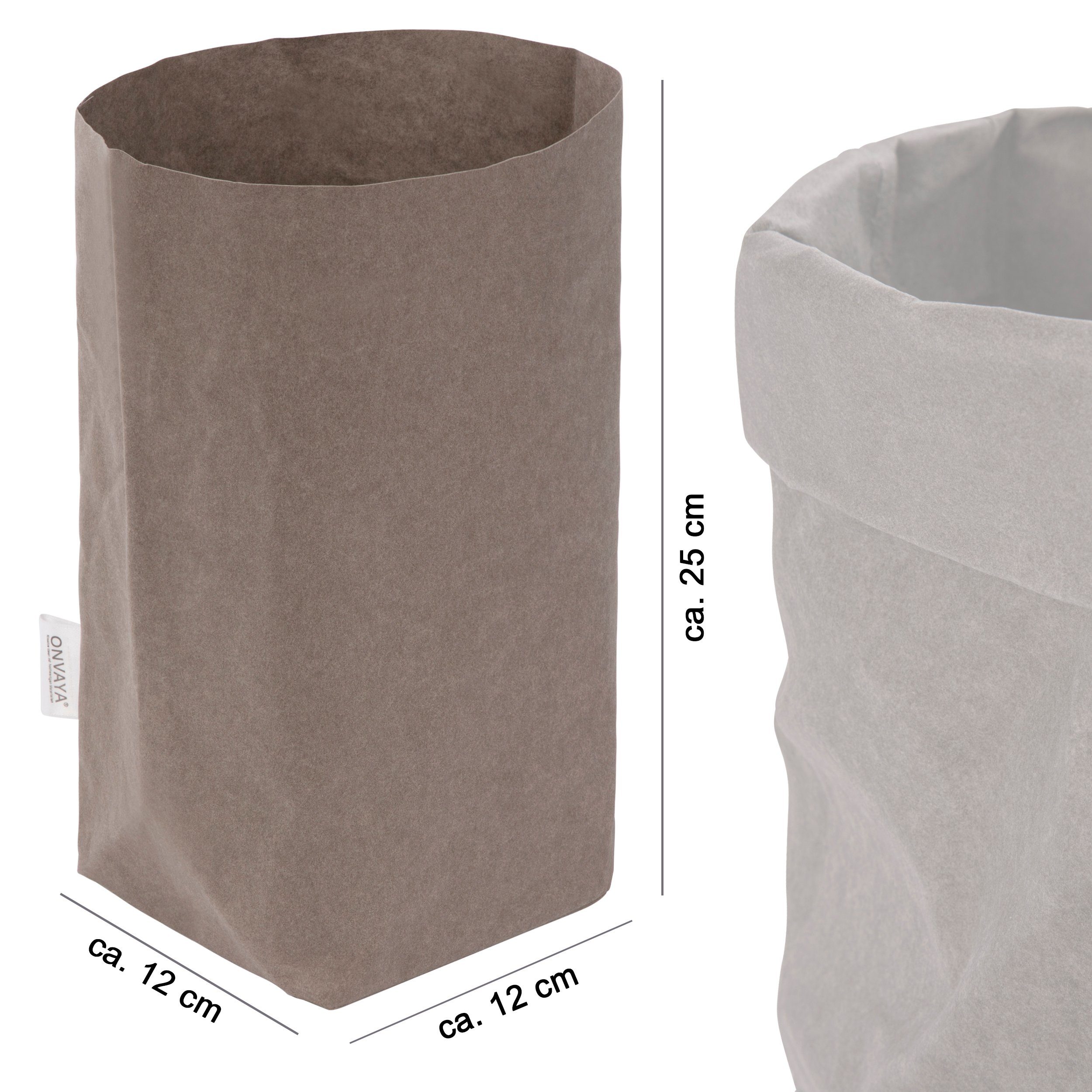 ONVAYA Aufbewahrungskorb Grau, Krempelbox, Dekobox, Geschenkbox günstig online kaufen