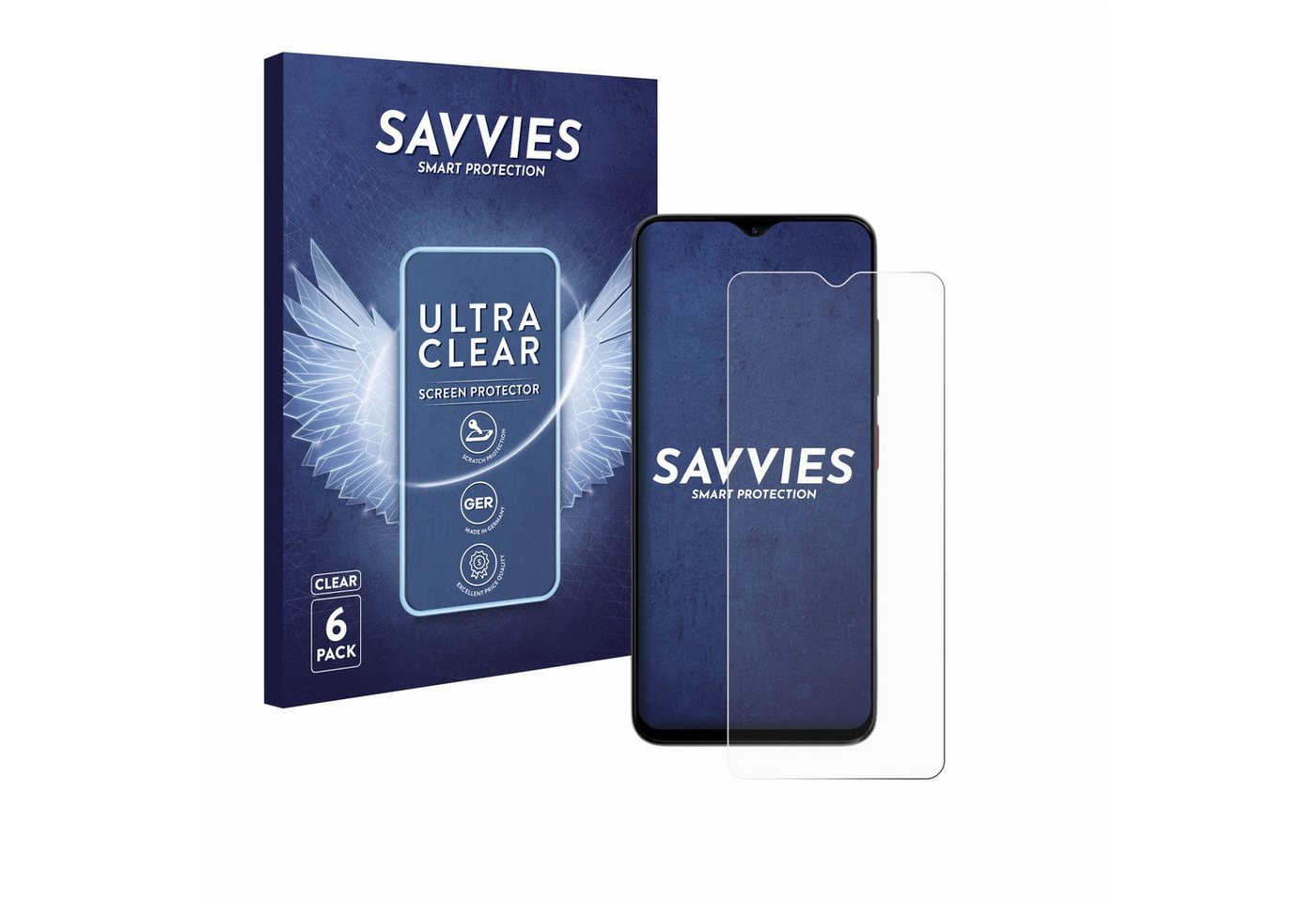 Savvies Displayschutzfolie Schutzfolie für ZTE Blade A35e, 6 Stück, Displayschutz Schutz Folie Klar Transparent