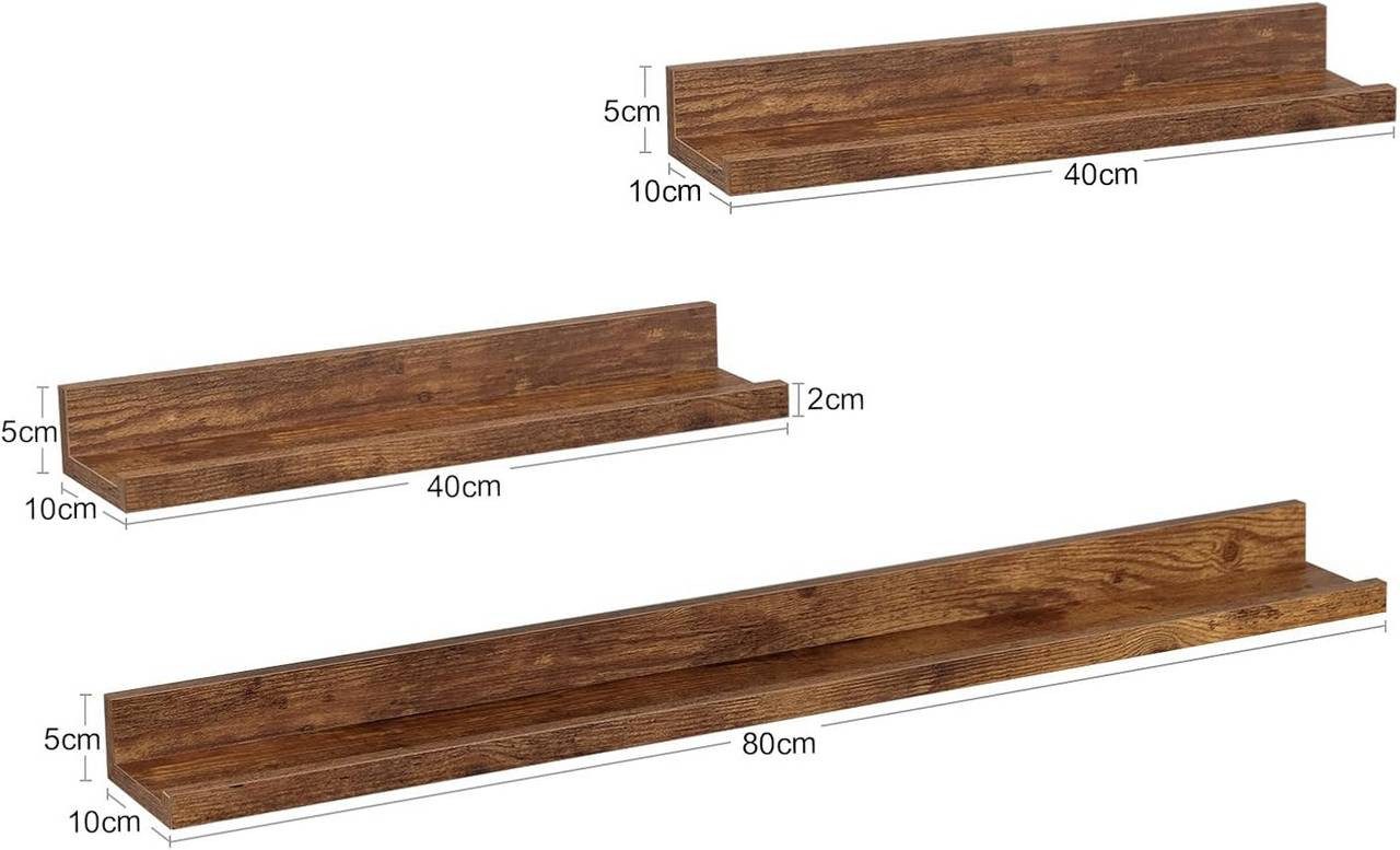 Woltu Wandregal, 3-tlg., Bilderleiste, Fotoleiste Bilderregal Fotohalter