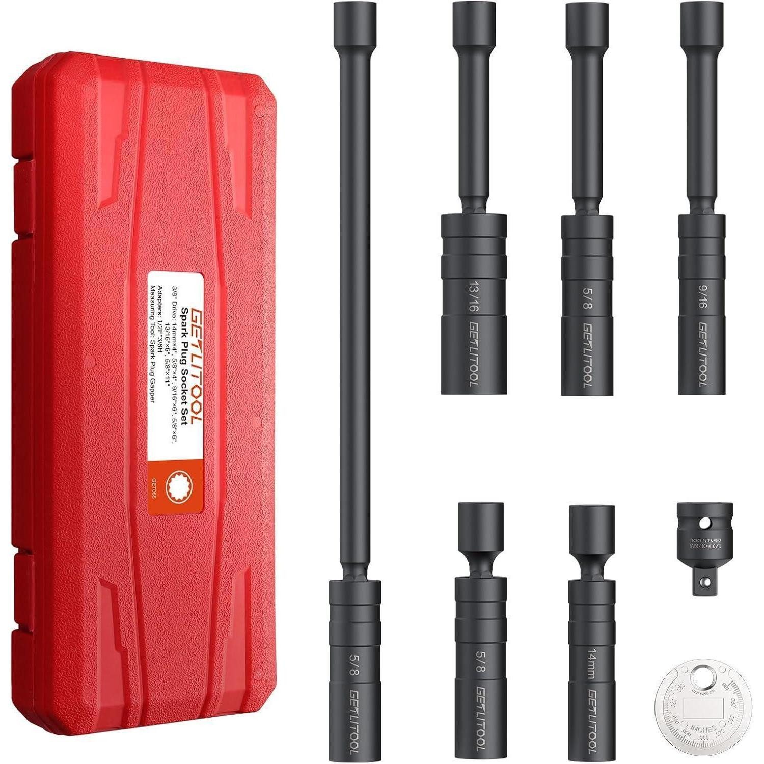 LuxusKollektion Zündkerzenschlüssel Zündkerzenschlüssel-Satz 6tlg. Magnetisch Flexibel Sv-Stahl