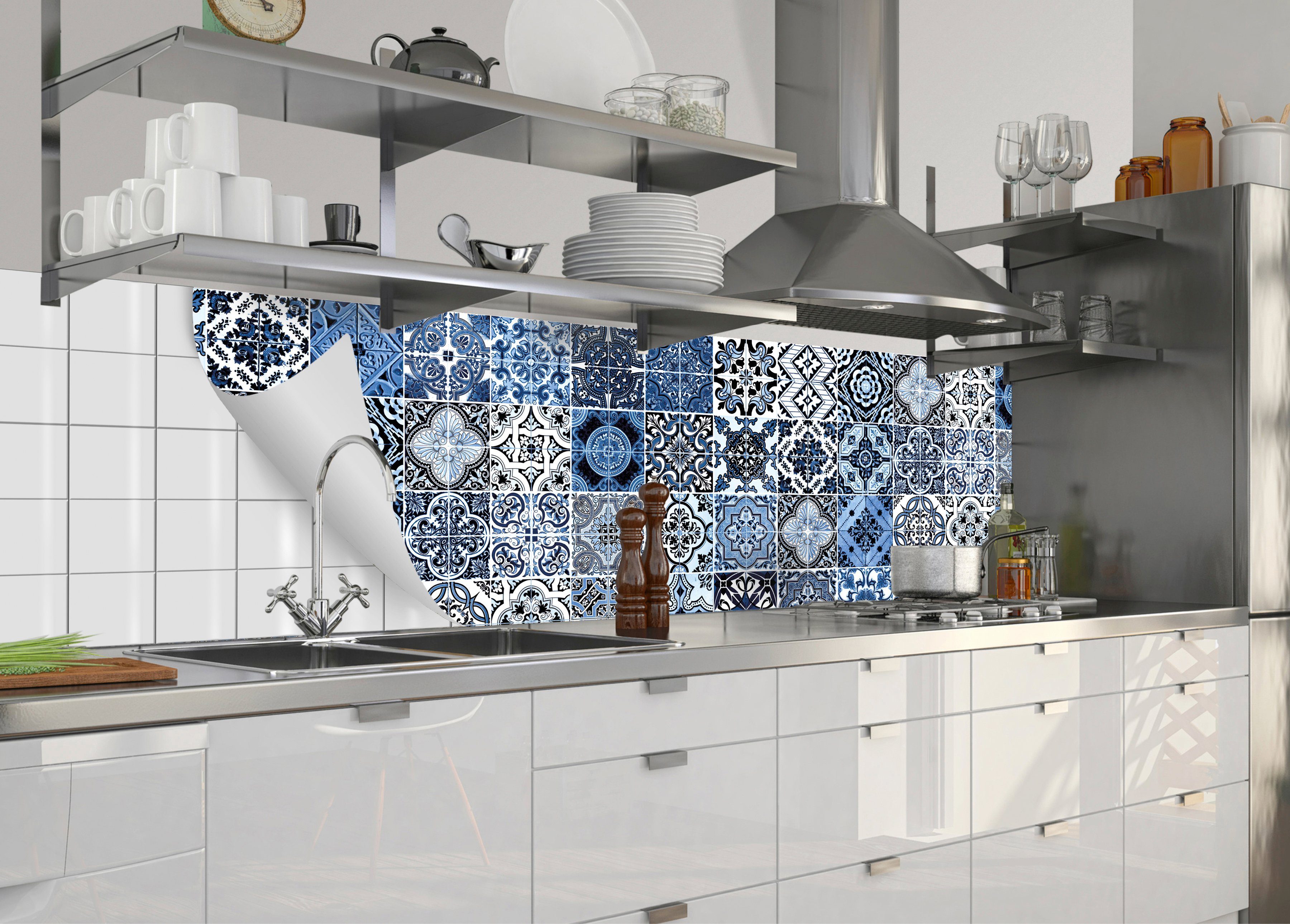 MySpotti Küchenrückwand fixy Stefano Fliese, Küchenrückwand-Folie selbstklebende und flexible