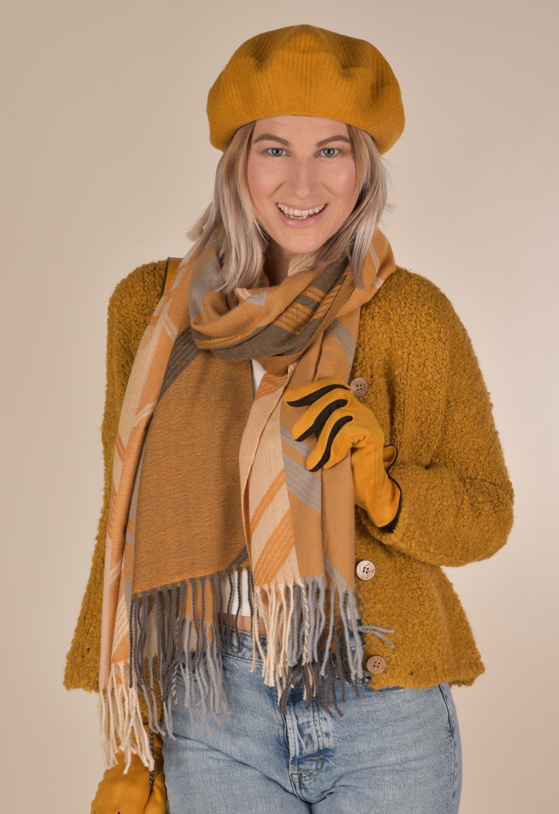 styleBREAKER Modeschal Web Schal Geometrisch, (1-St)