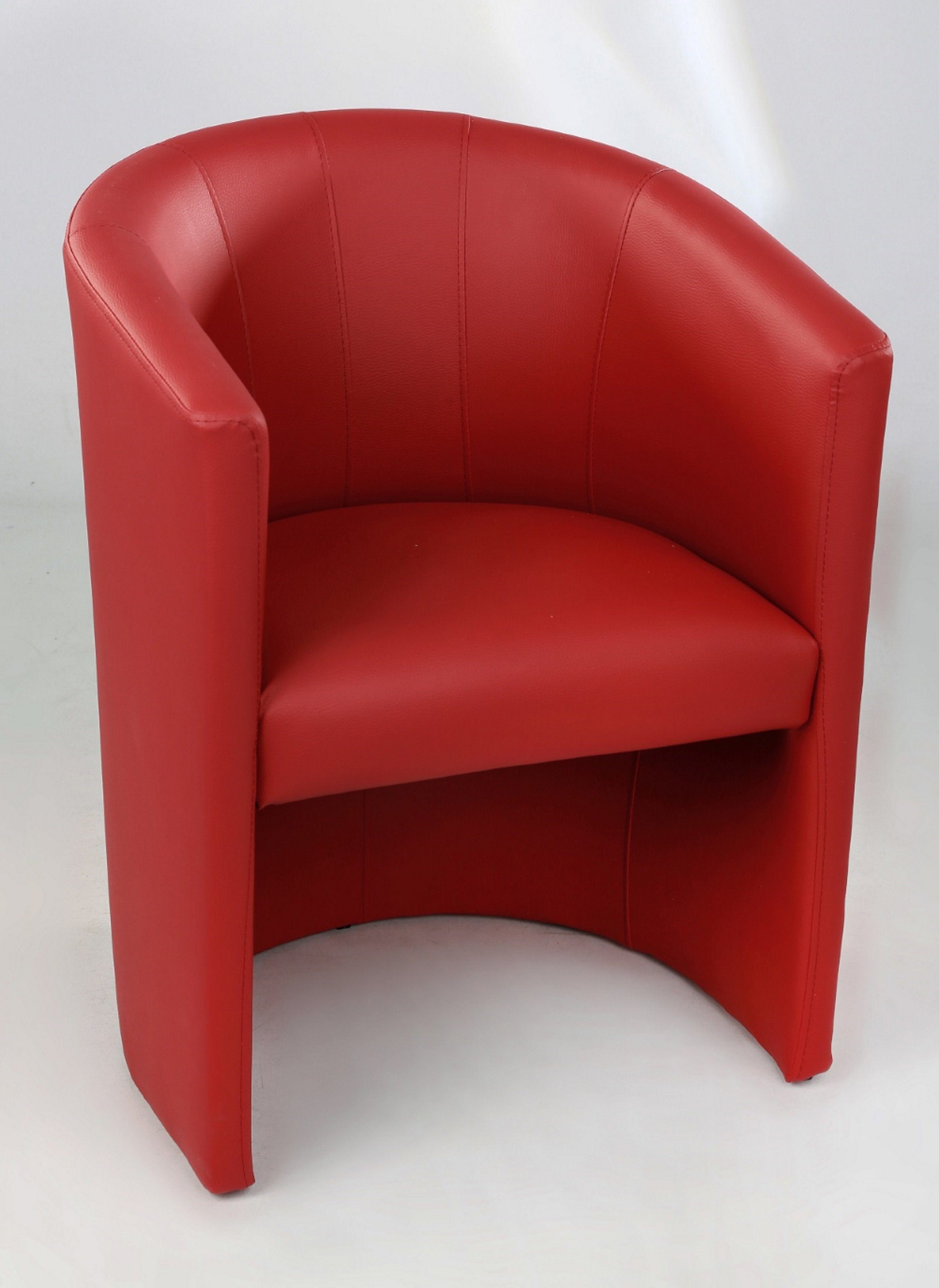 Cocktailsessel Loungesessel Kamil Club Sessel Möbel Clubsessel Farbe Rot Design