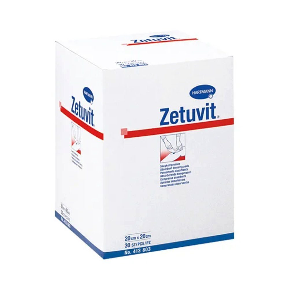 Wundpflaster 4x Hartmann Zetuvit® Saugkompresse, 20 x 20 cm, unsteril, Packung