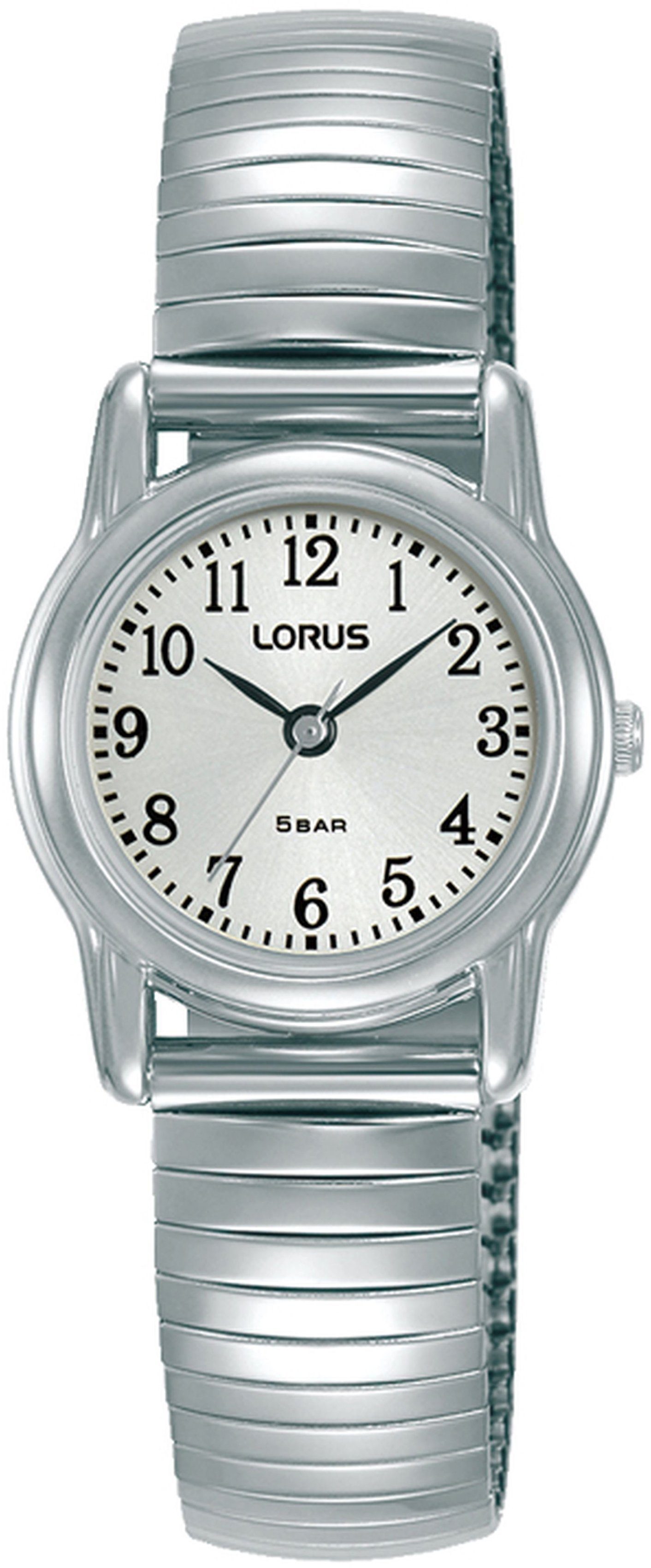 LORUS Quarzuhr ca. Zugband, Gehäuse 23 RRX33HX9, mit aus mm Metall, Gehäuse-Ø