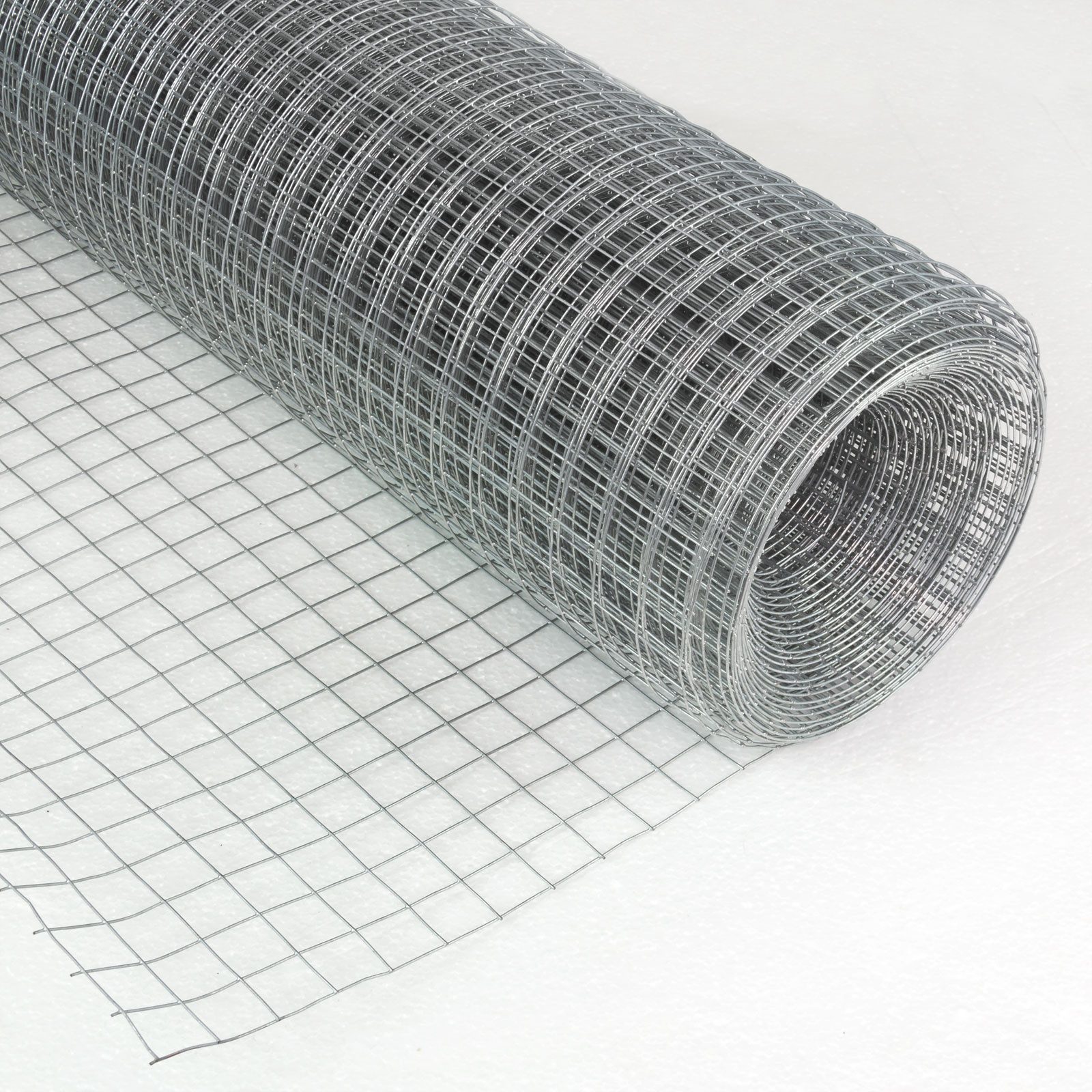 Geflechtzaun Drahtgitter 4eck 19mm 1x20m verzinkt