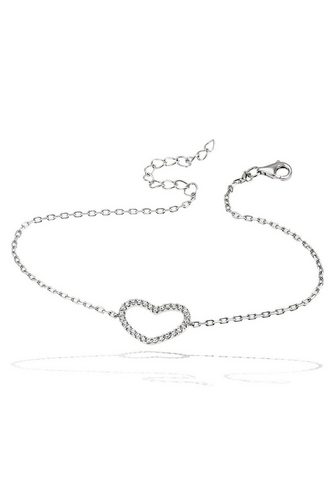 GOLDMAID Damenarmband 925/- Silber Herz с wei&s...