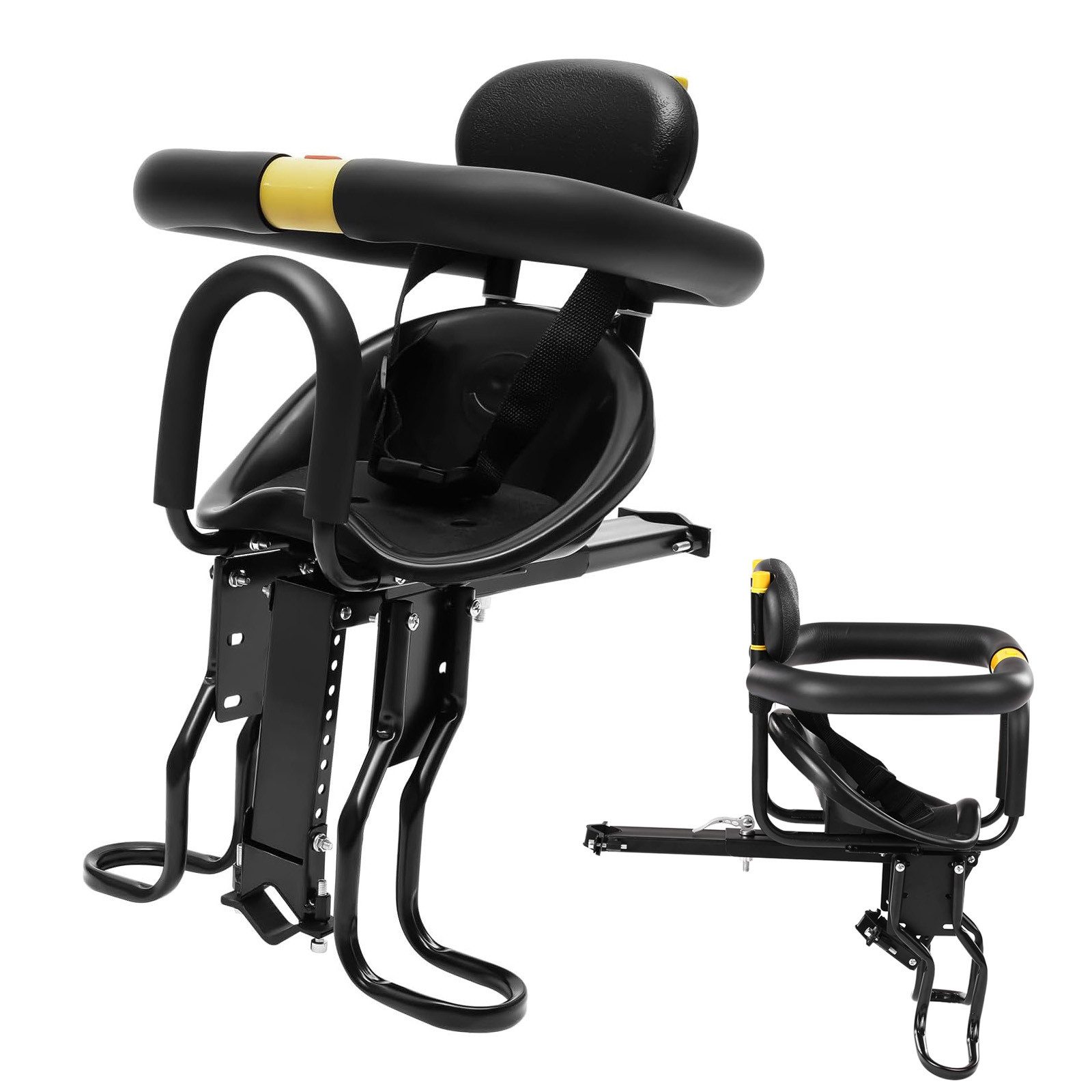 OKWISH Fahrradkindersitz Kinderfahrradsitz für Fahrräder kindsitz Fahrrad, ab: 8 Monaten, bis: 7 Jahre, (mit Schutzbügel Sicherheitsgurten und ergonomischem Design, 1-tlg), geeignet für Kinder von 8 Monaten bis 7 Jahren bis 25 kg