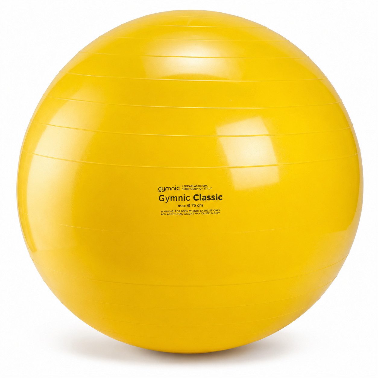 Gymnic Gymnastikball Gymnic Physioball Gelb – Therapieball für Fitness & Pilates, Robust, Effizient, leicht zu handhaben