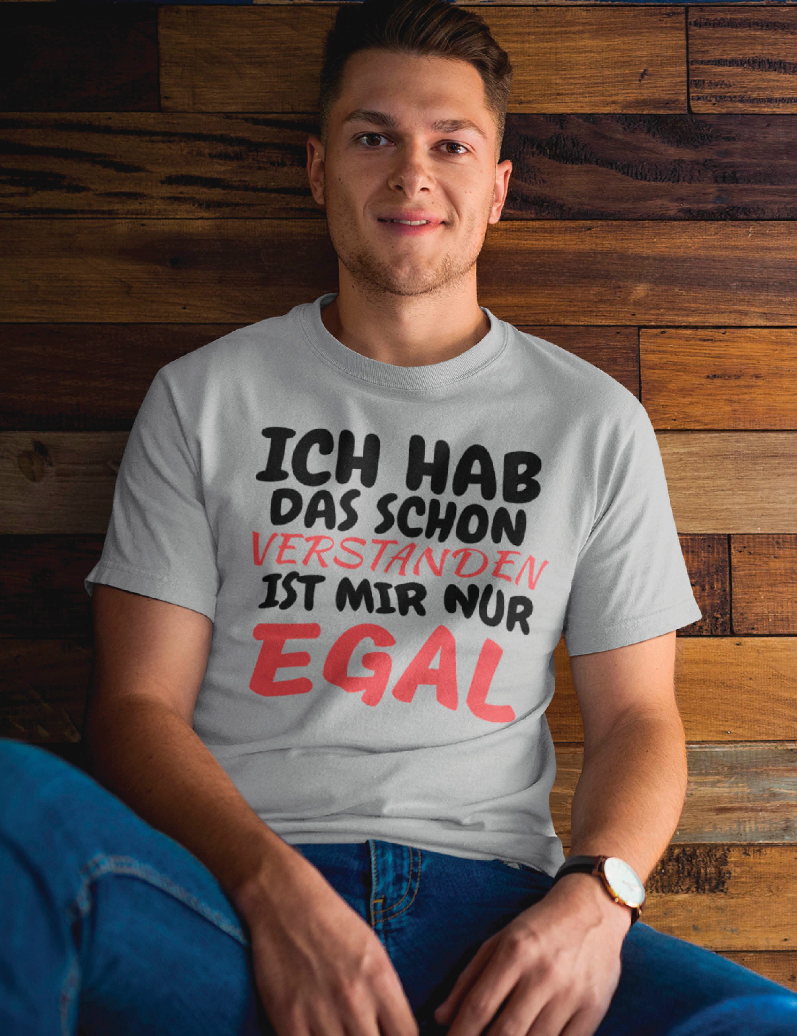 Youth Designz T-Shirt Verstanden Egal Herren T-Shirt mit lustigen Spruch Statement Geschenk lustiger Aufdruck für Männer