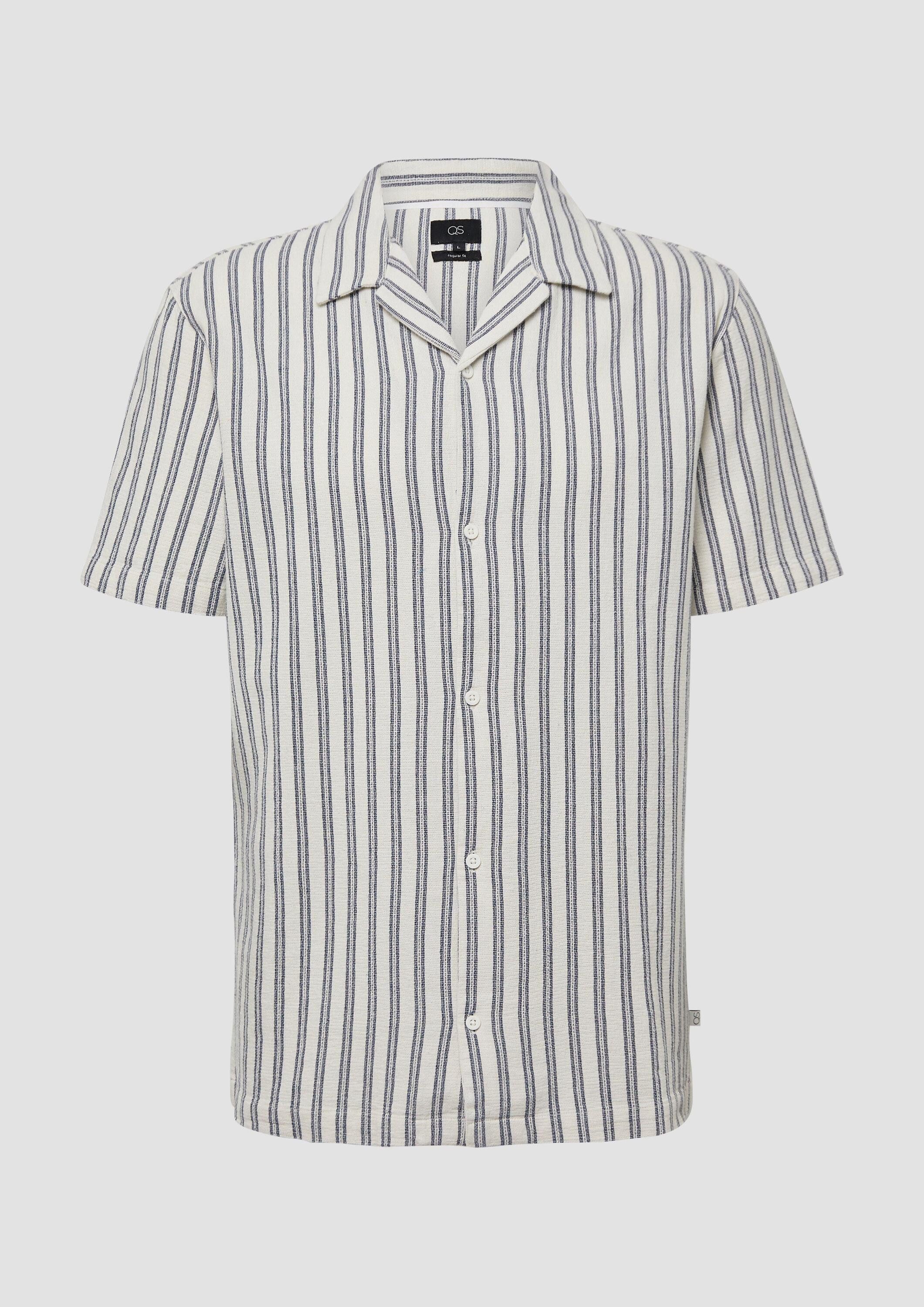 QS Kurzarmhemd Hemd Resort Fit: Hemd mit Strukturstreifen
